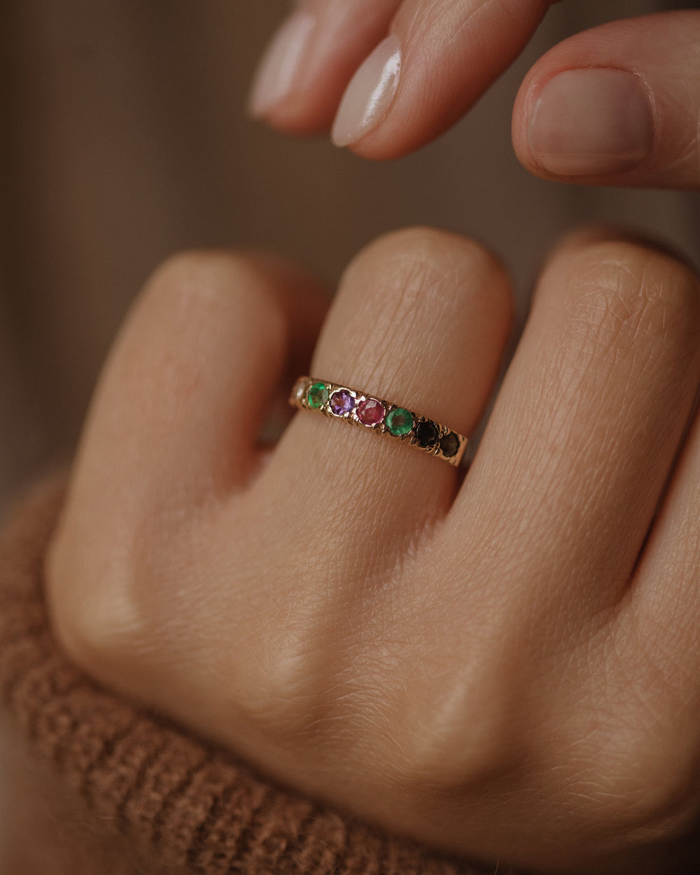 Susie Vintage 9ct Gold Dearest Half Eternity Ring