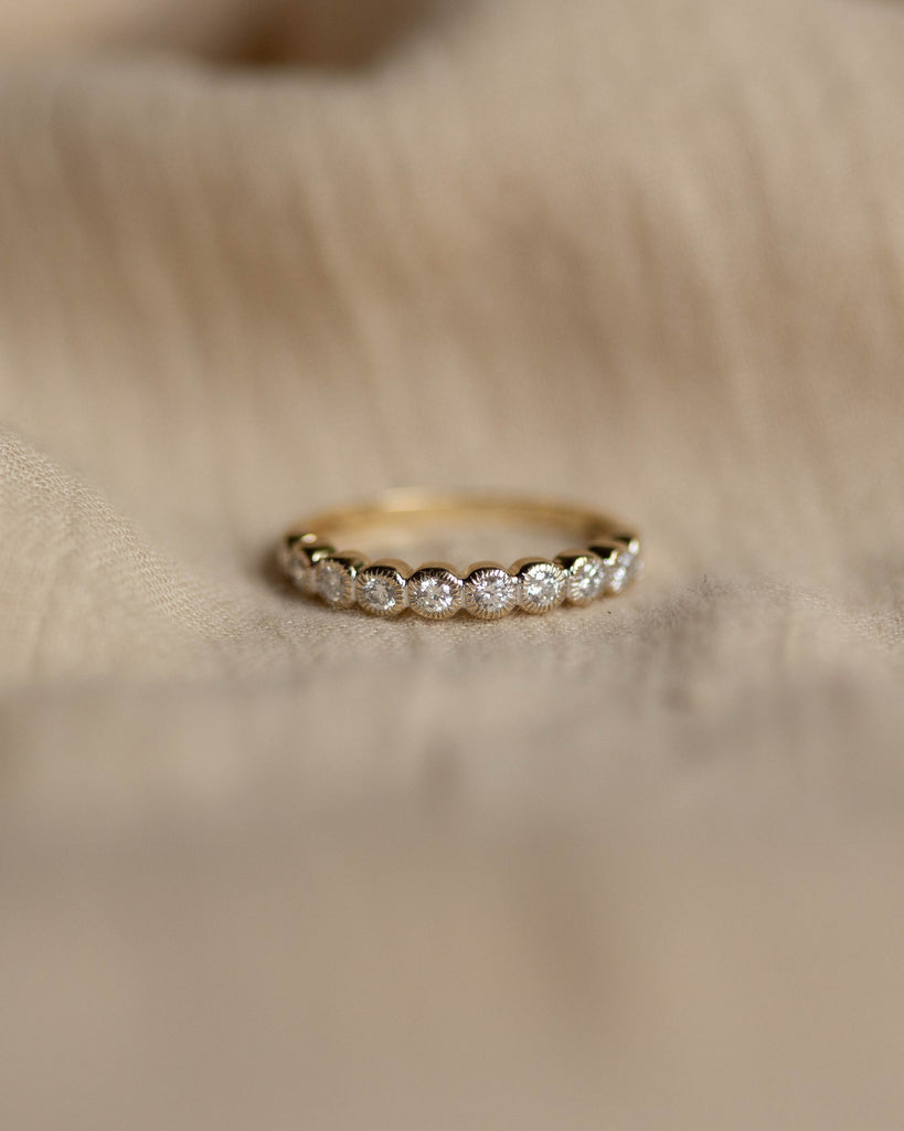 Vera Vintage 9ct Gold Diamond Half Eternity Ring