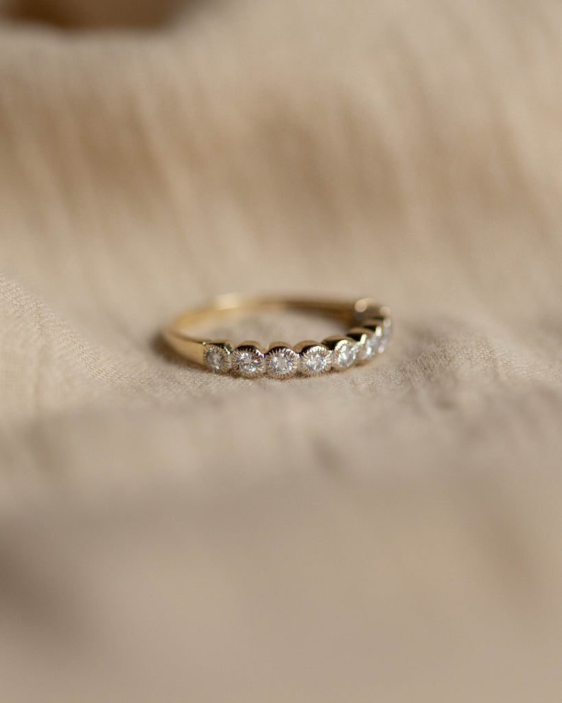 Vera Vintage 9ct Gold Diamond Half Eternity Ring