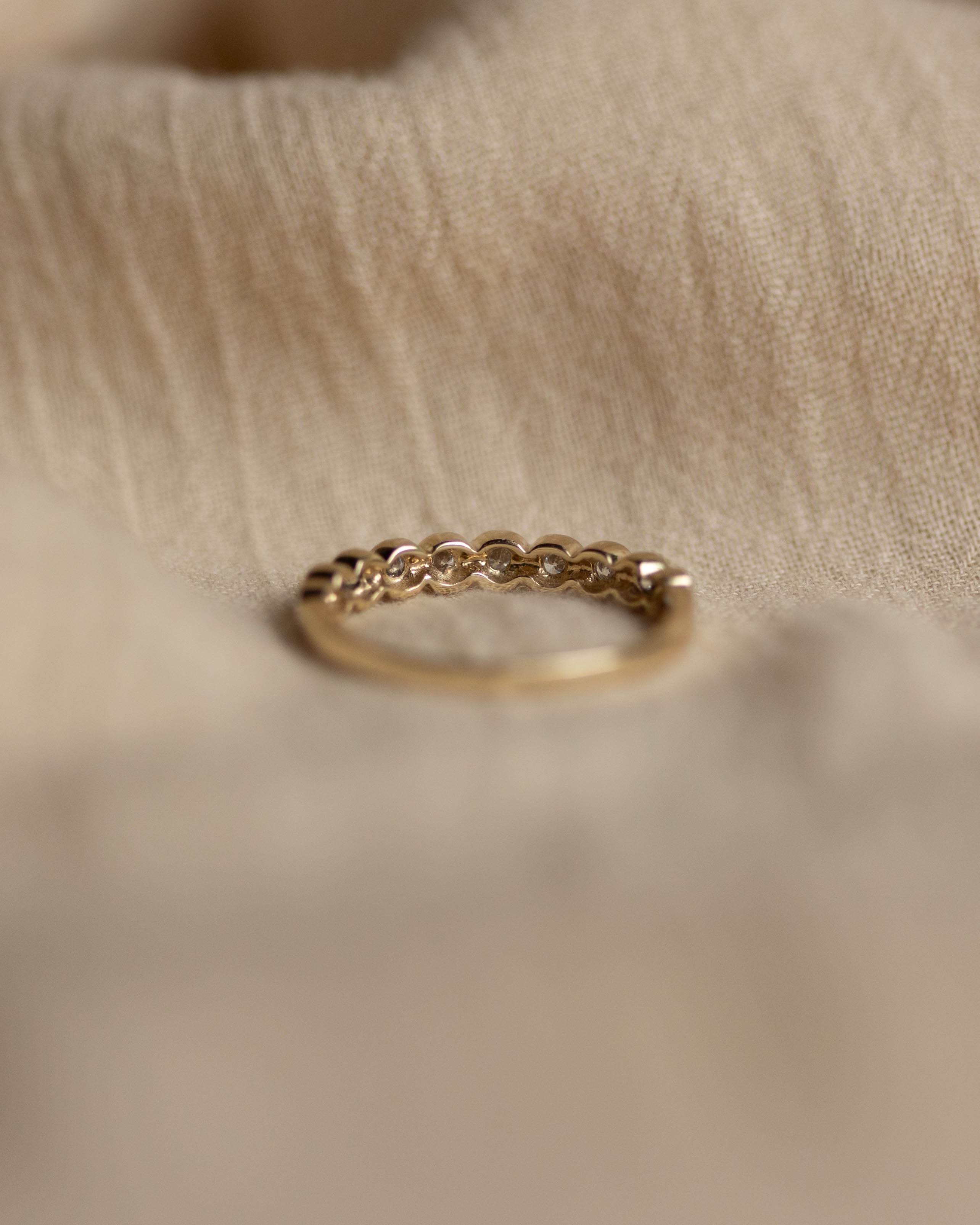Vera Vintage 9ct Gold Diamond Half Eternity Ring
