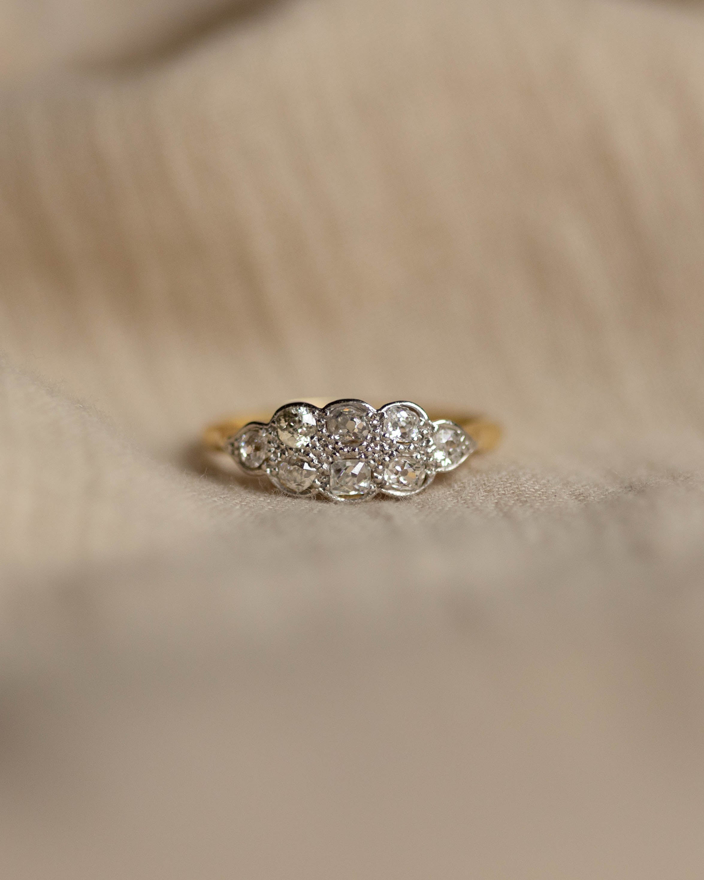 Image of Charlotte Antique Art Deco 18ct Gold Cloud Cluster Ring