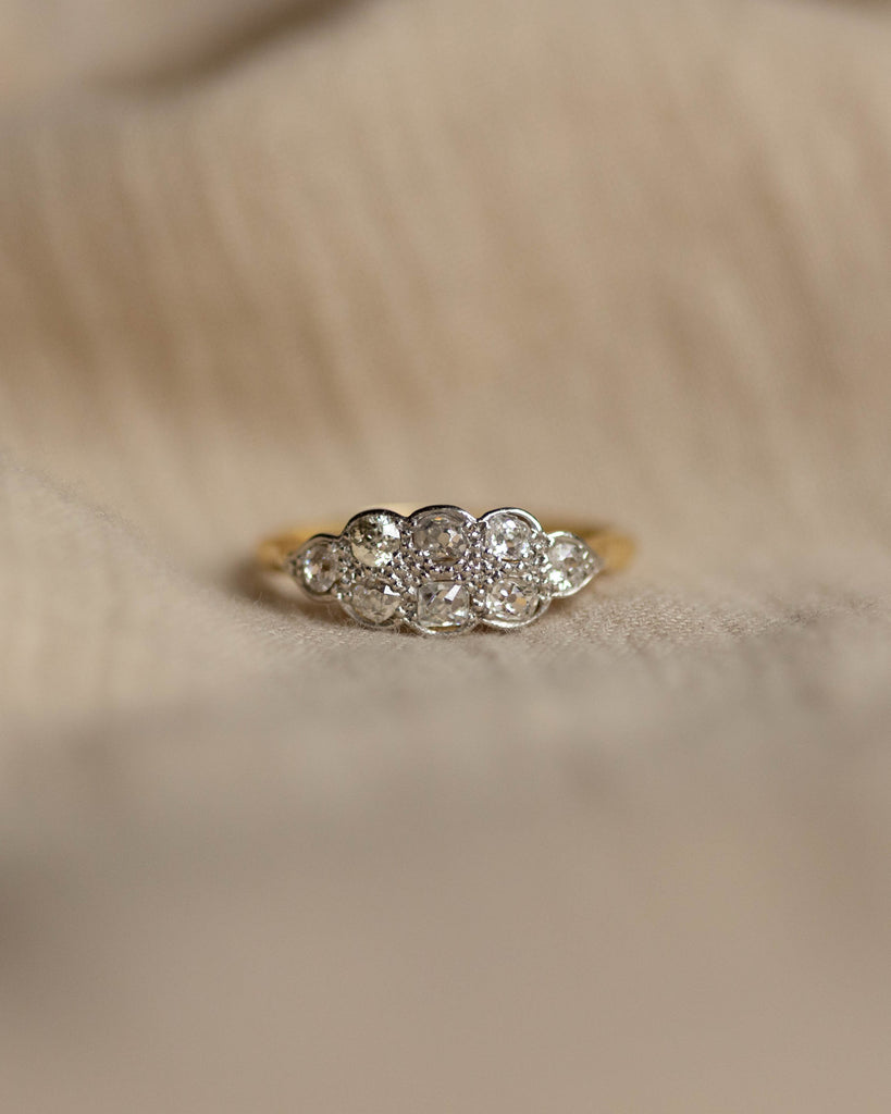 Charlotte Antique Art Deco 18ct Gold Cloud Cluster Ring