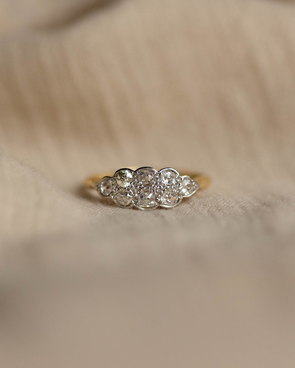 Charlotte Antique 18ct Gold Cloud Cluster Ring | Rock n Rose