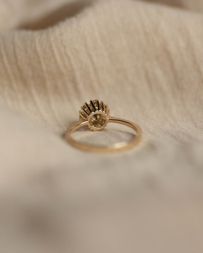 Ines 1982 Vintage 9ct Gold Sapphire & Diamond Cluster Ring