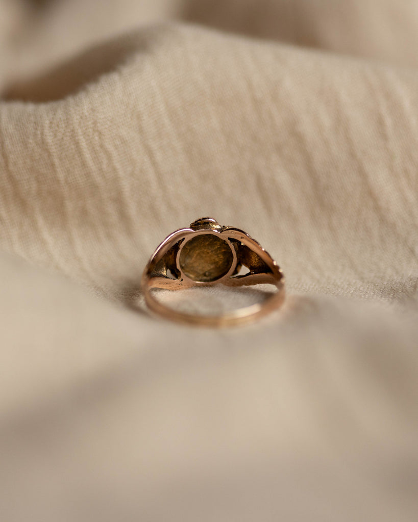 Ophelia 1966 Vintage 9ct Gold Turquoise & Pearl Cluster Ring