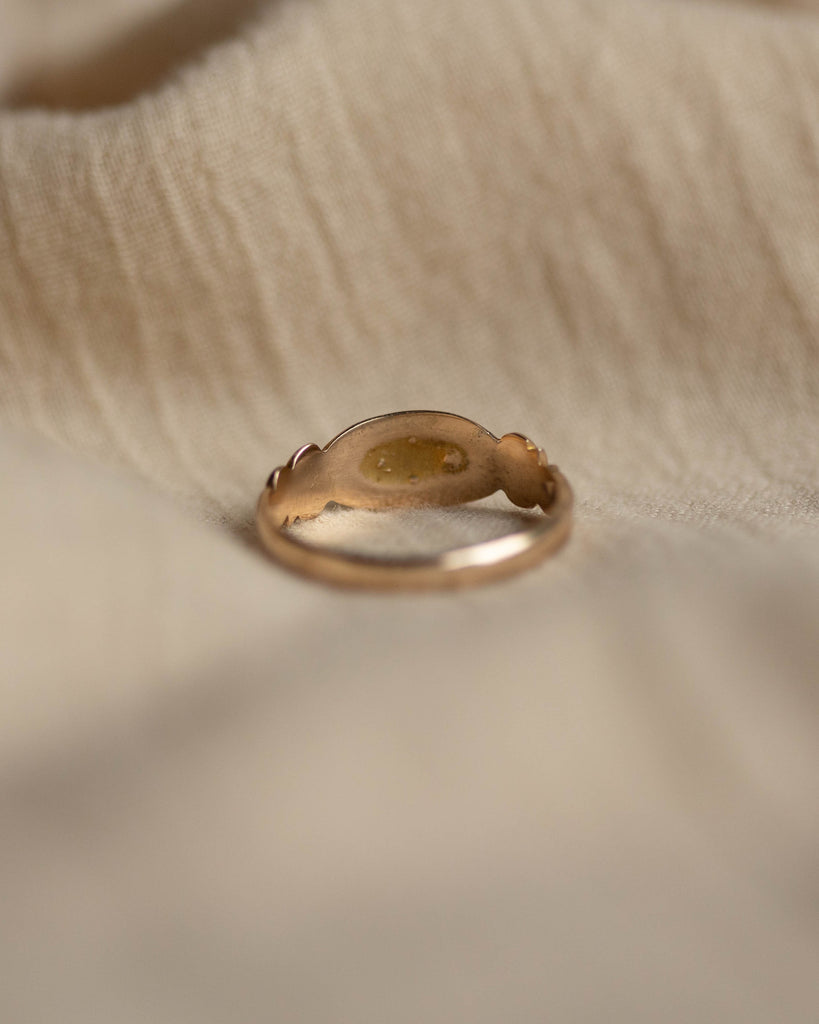 Caitlin 1901 Antique 9ct Gold Coral & Pearl Four Stone Ring