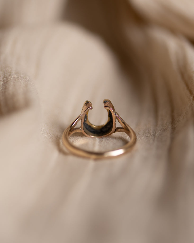 Margot Antique Victorian 9ct Gold Pearl Horseshoe Ring