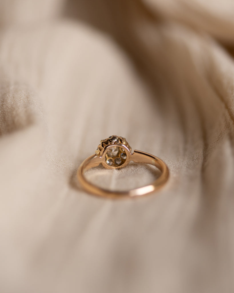 Cosette Antique Victorian 15ct Gold Diamond Cluster Ring