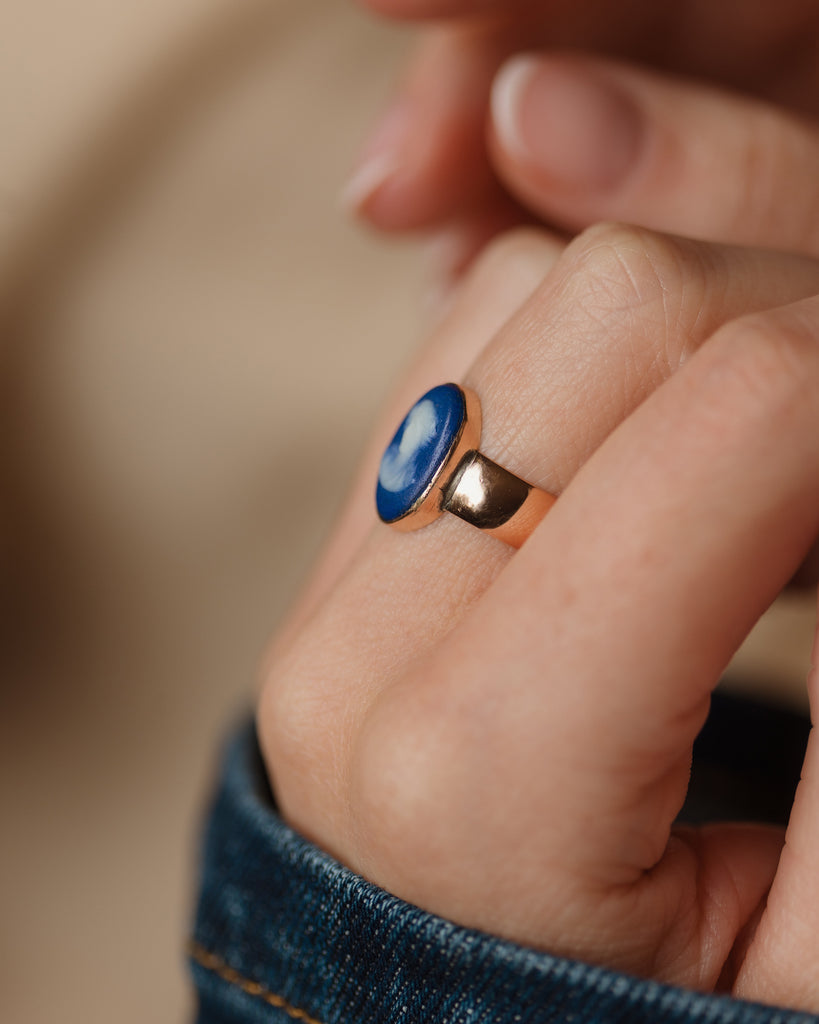 Berthilde 1908 Antique 9ct Gold Wedgwood Cameo Ring