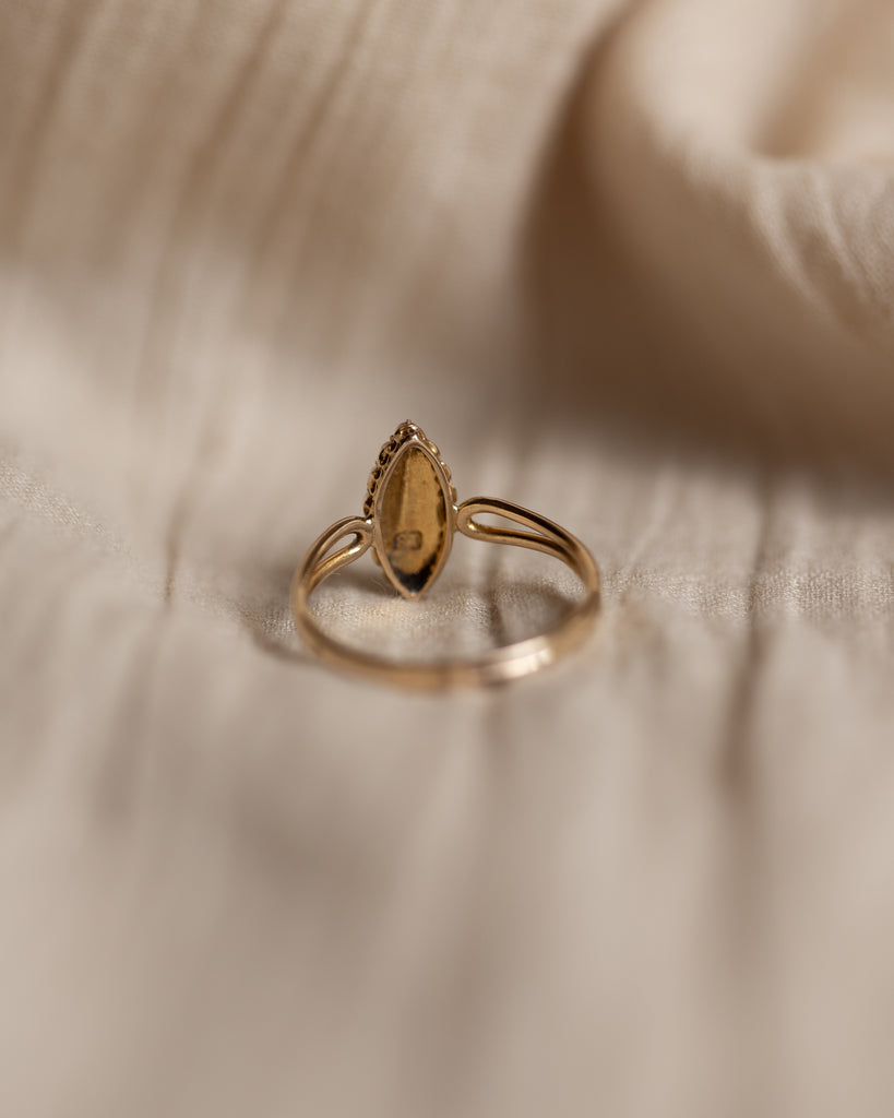 Ophelia Antique 15ct Gold Pearl Marquise Cluster Ring