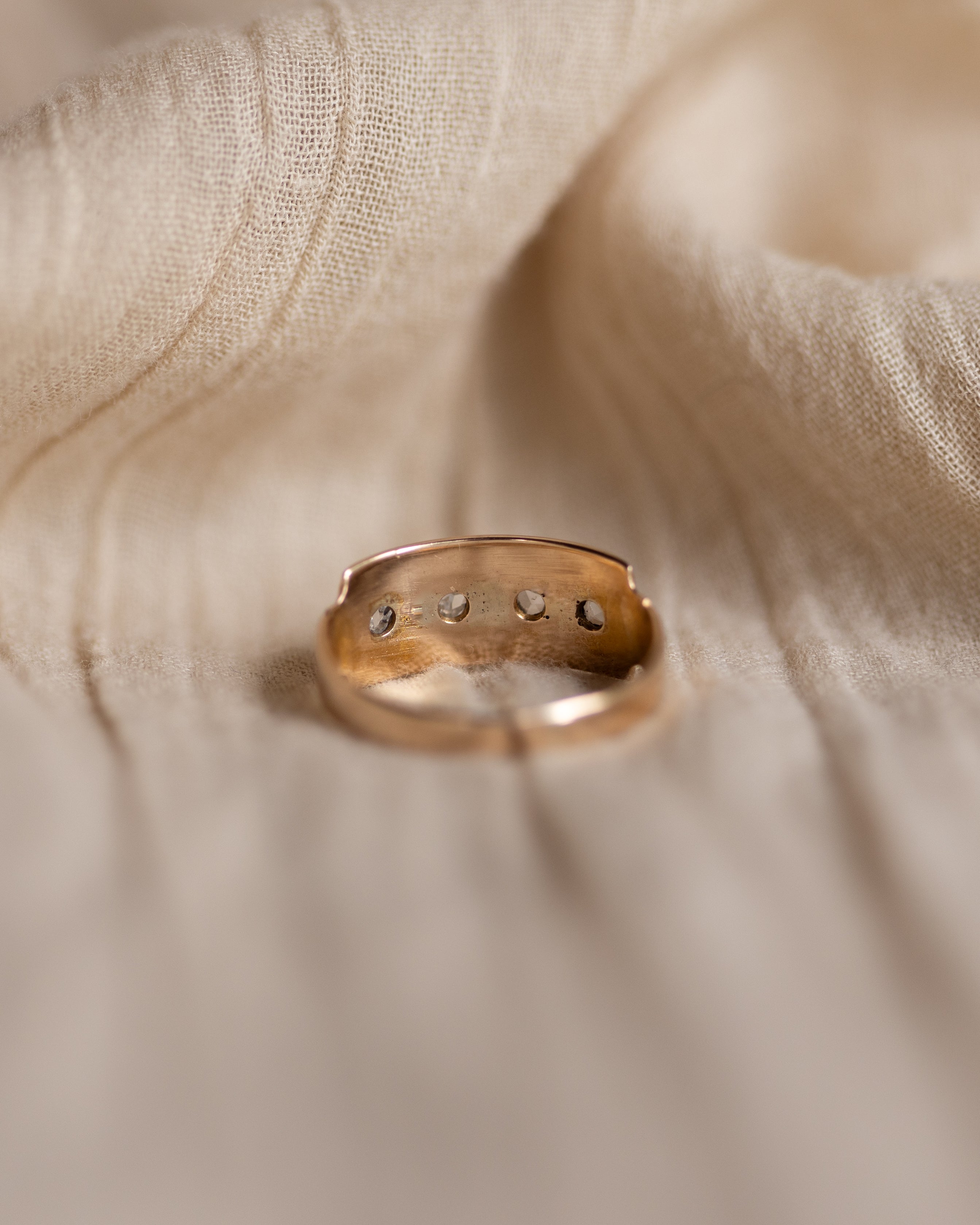 Calista 1884 Antique 18ct Gold Diamond Four Stone Ring