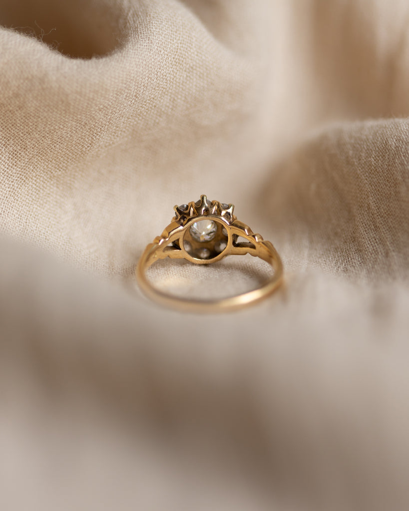 Antoinette 1897 Antique Victorian 18ct Gold Diamond Cluster Ring