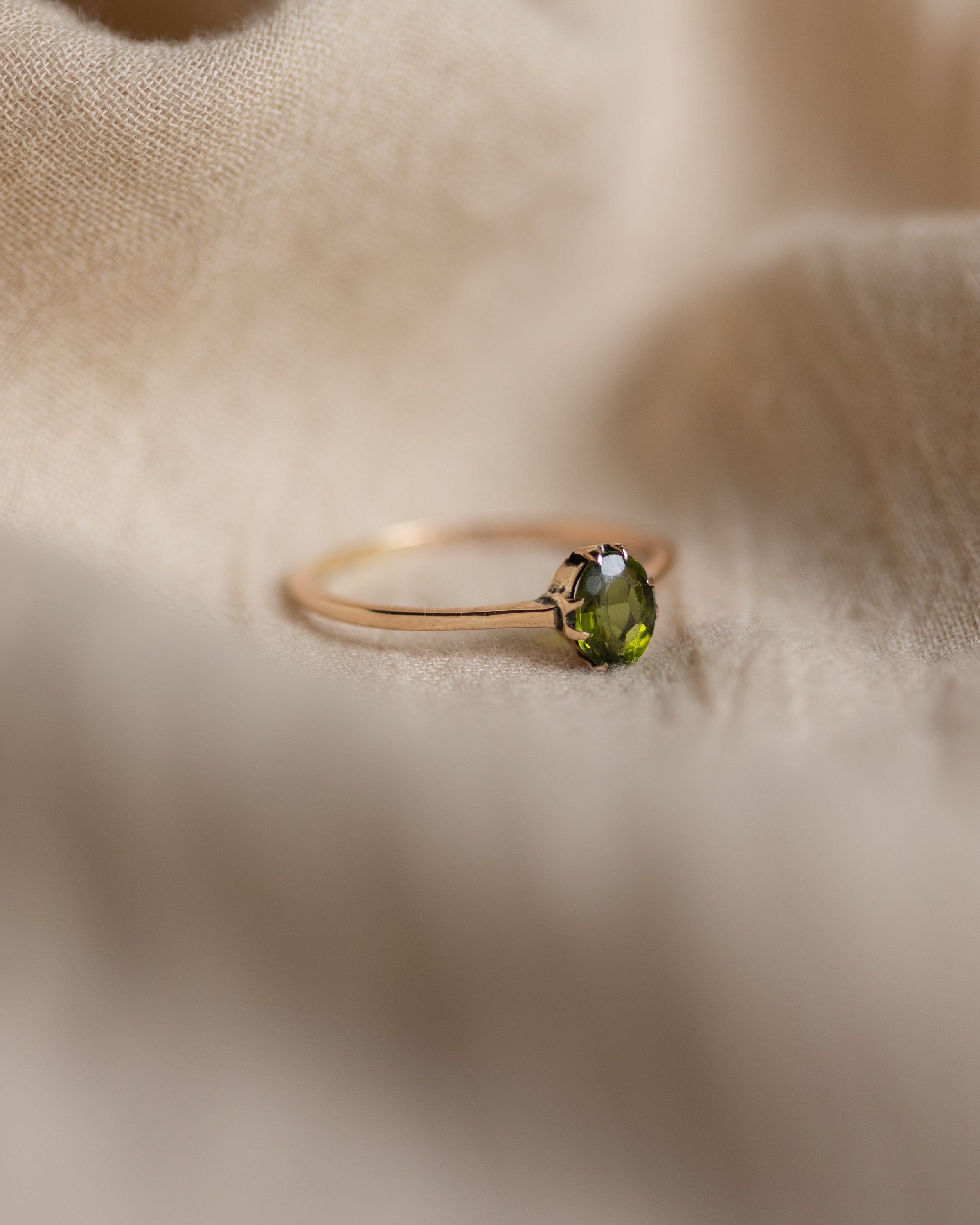 Fiona Vintage 9ct Gold Tourmaline Single Stone Ring