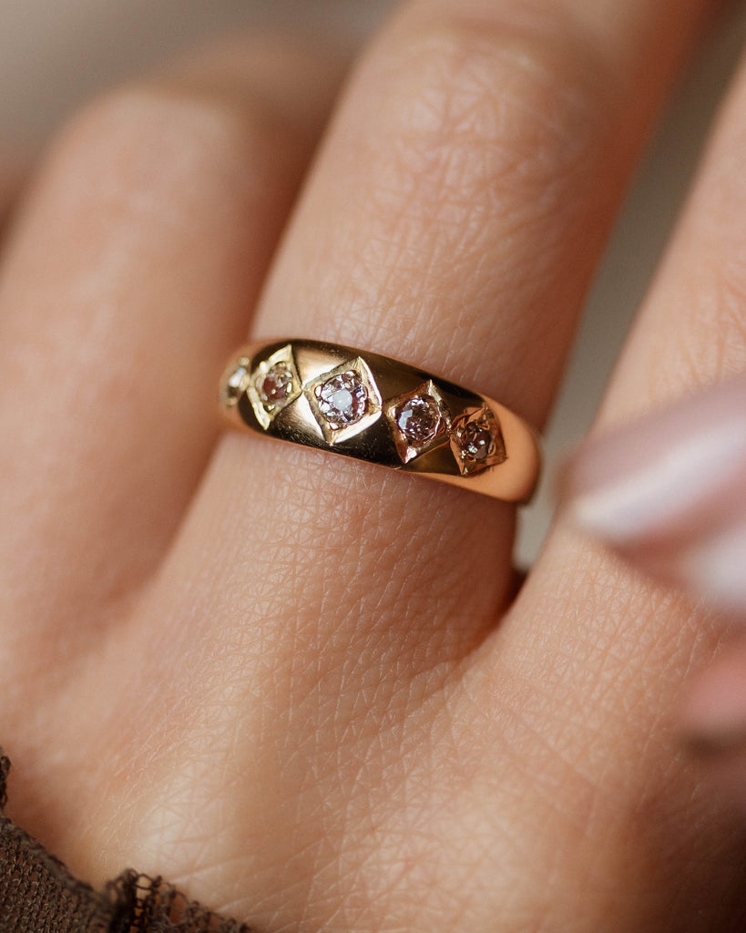 Yvette 1814 Antique 18ct Gold Five Stone Diamond Ring