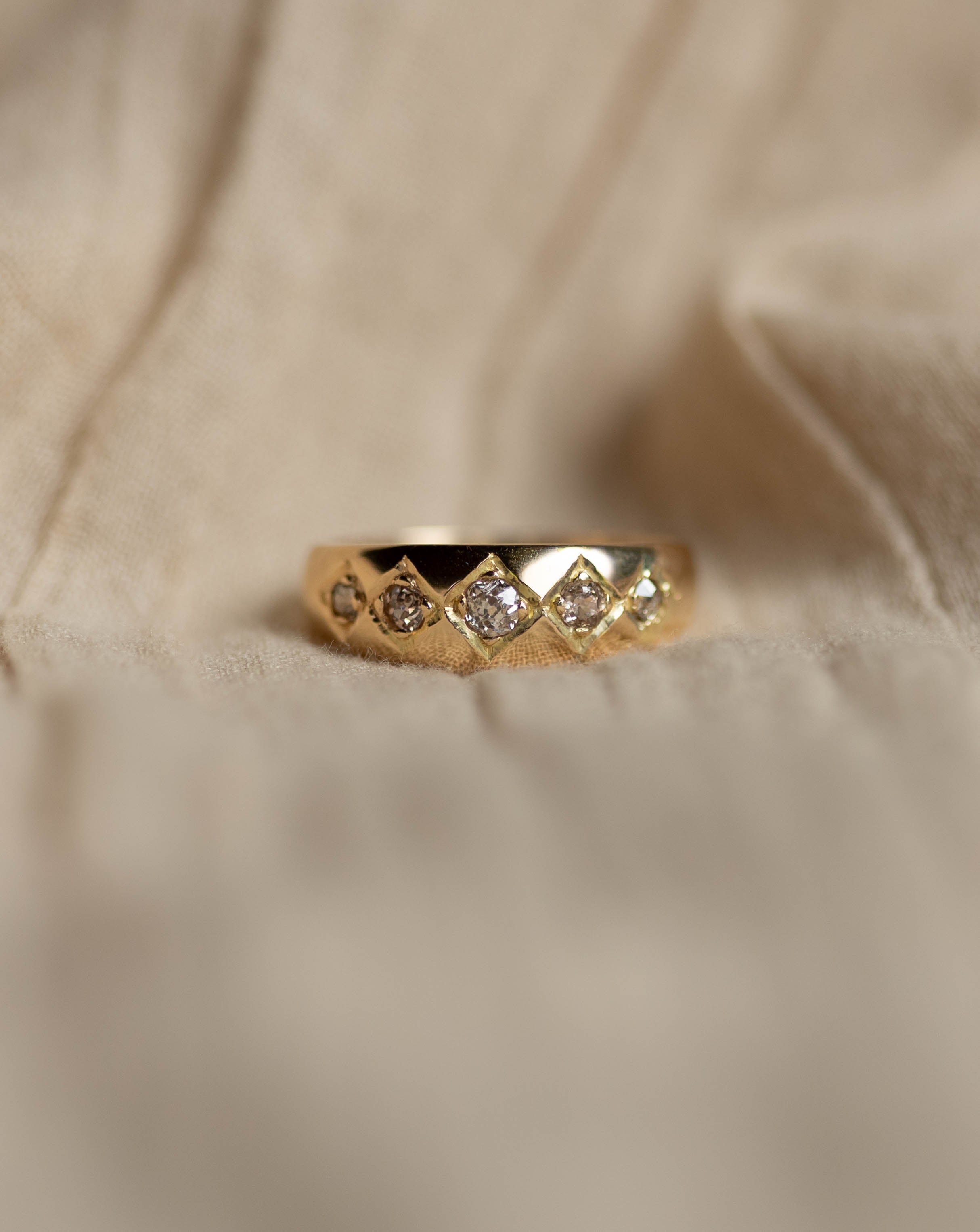 Yvette 1814 Antique 18ct Gold Five Stone Diamond Ring
