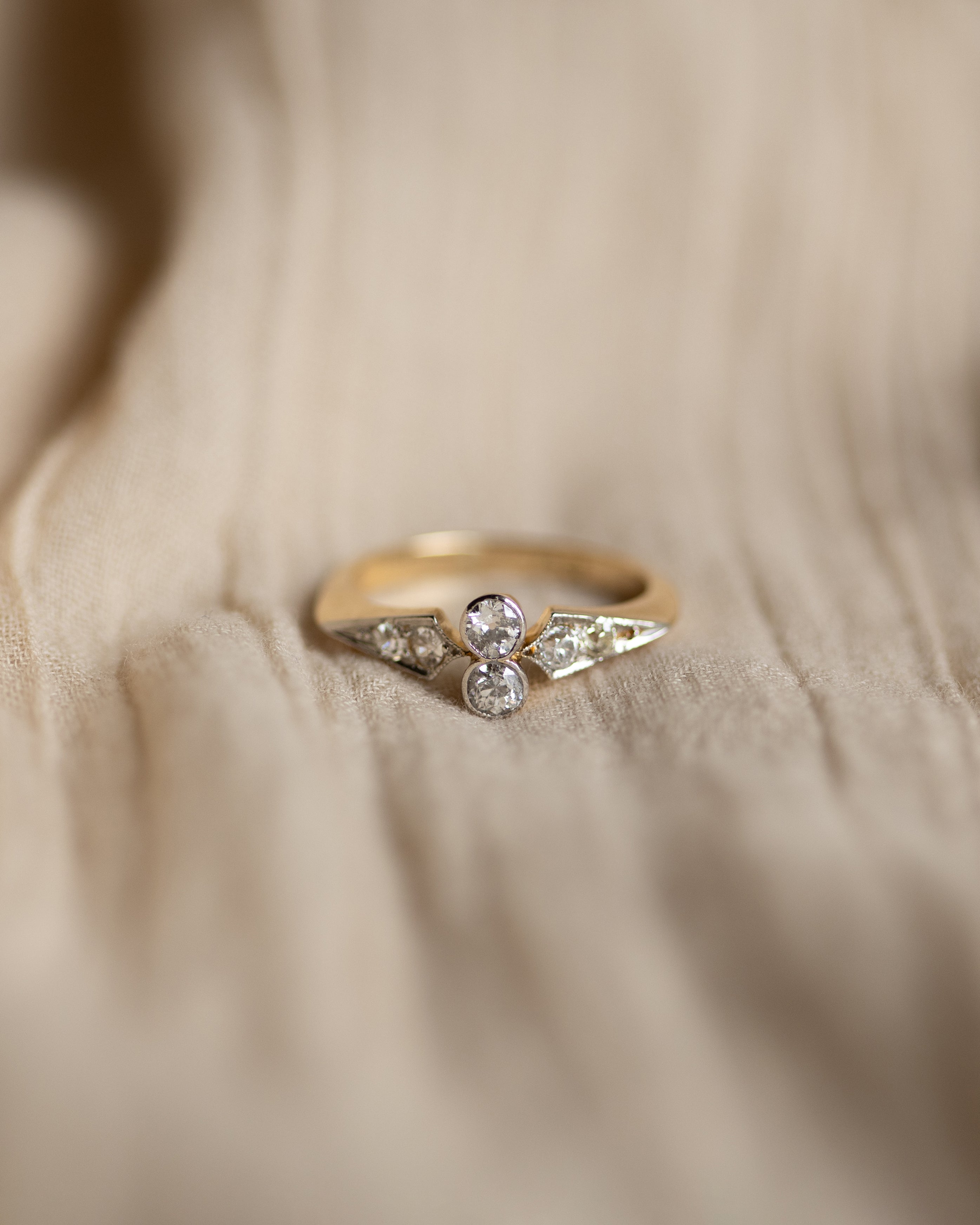 Edwina Antique Edwardian 18ct Gold Toi Et Moi Diamond Ring