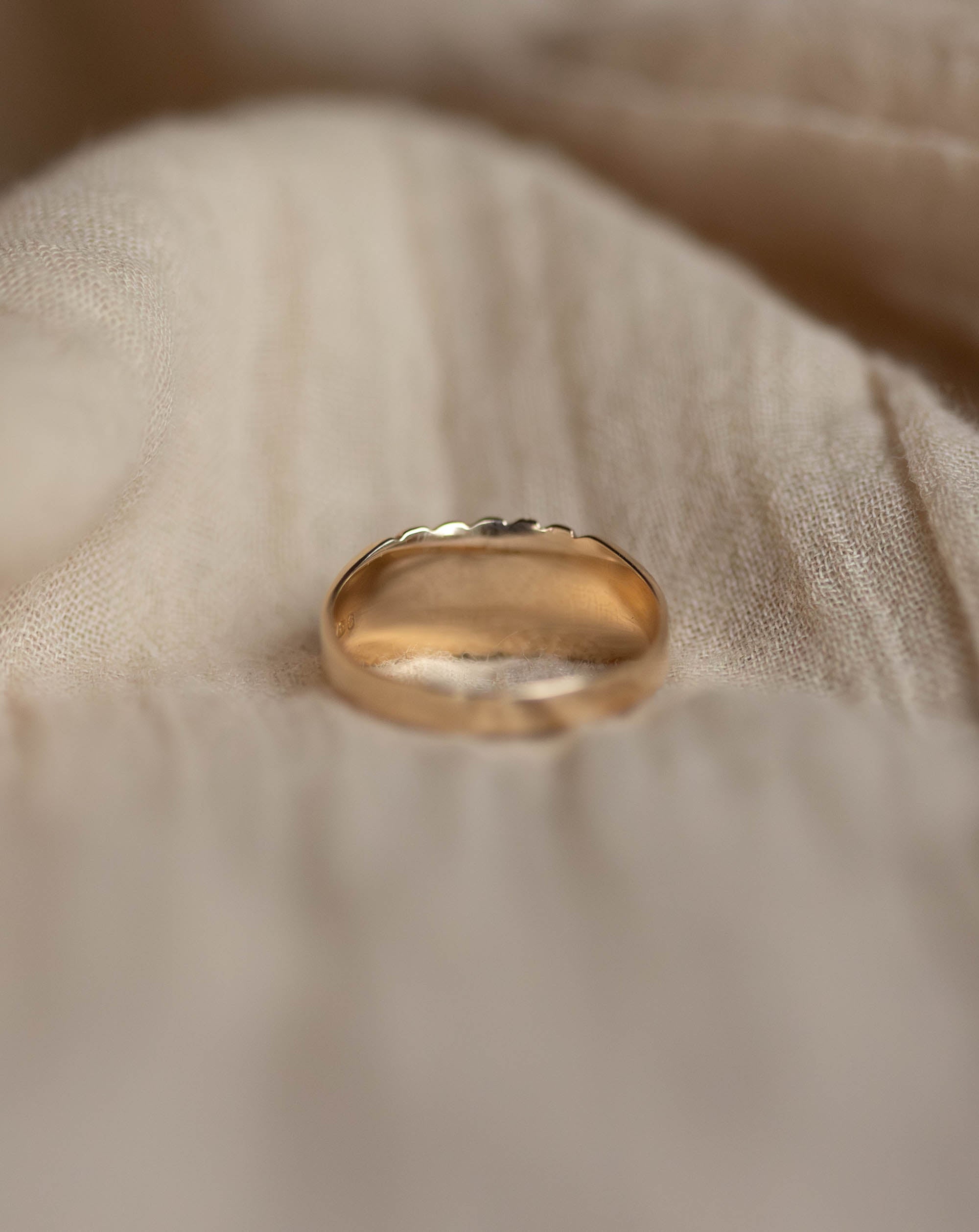 Fortuna 1898 Antique 9ct Gold Pearl Floral Ring