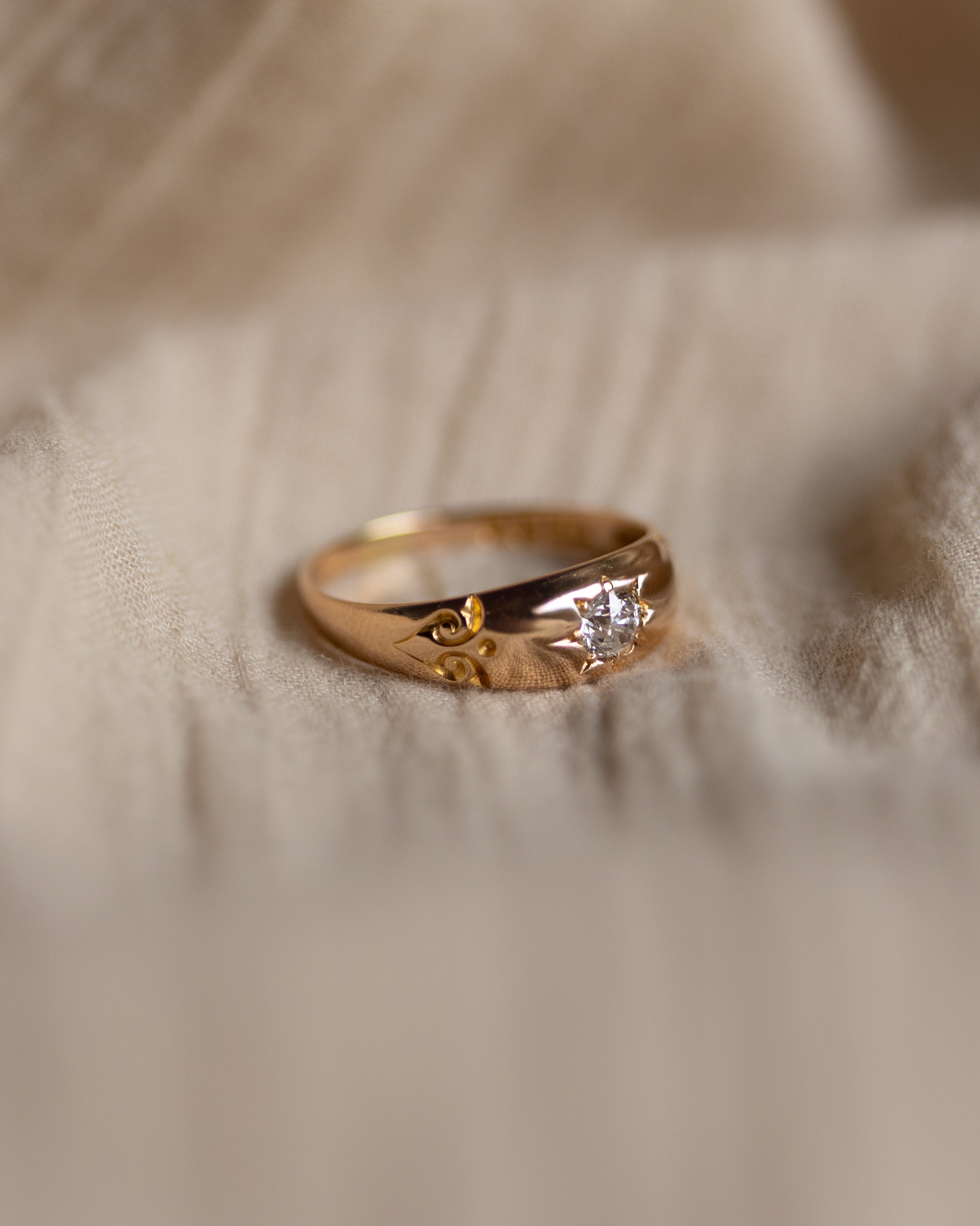 Alfreda 1897 Antique 18ct Gold Star Set Diamond Ring