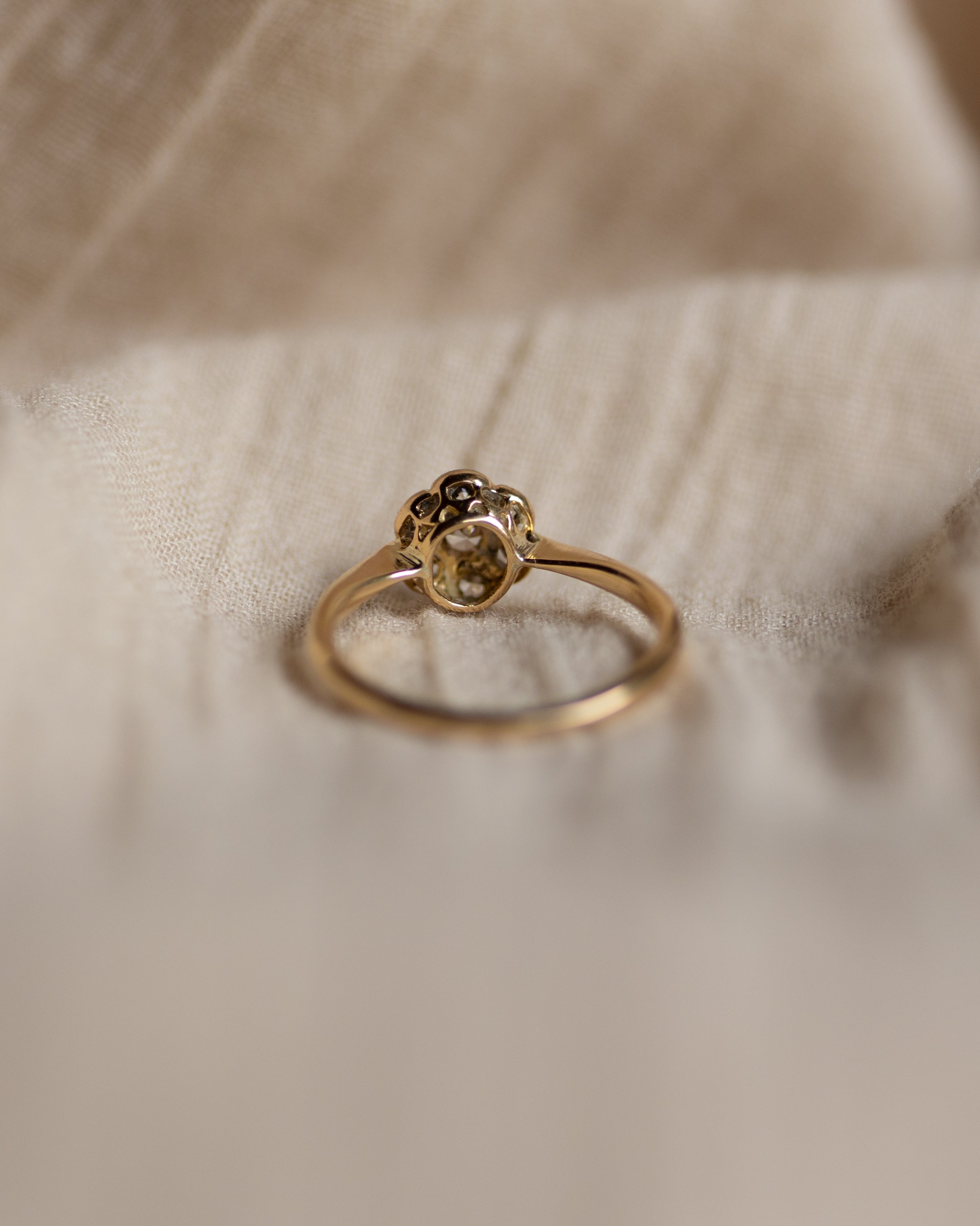 Irena Vintage 18ct Gold Diamond Daisy Cluster Ring