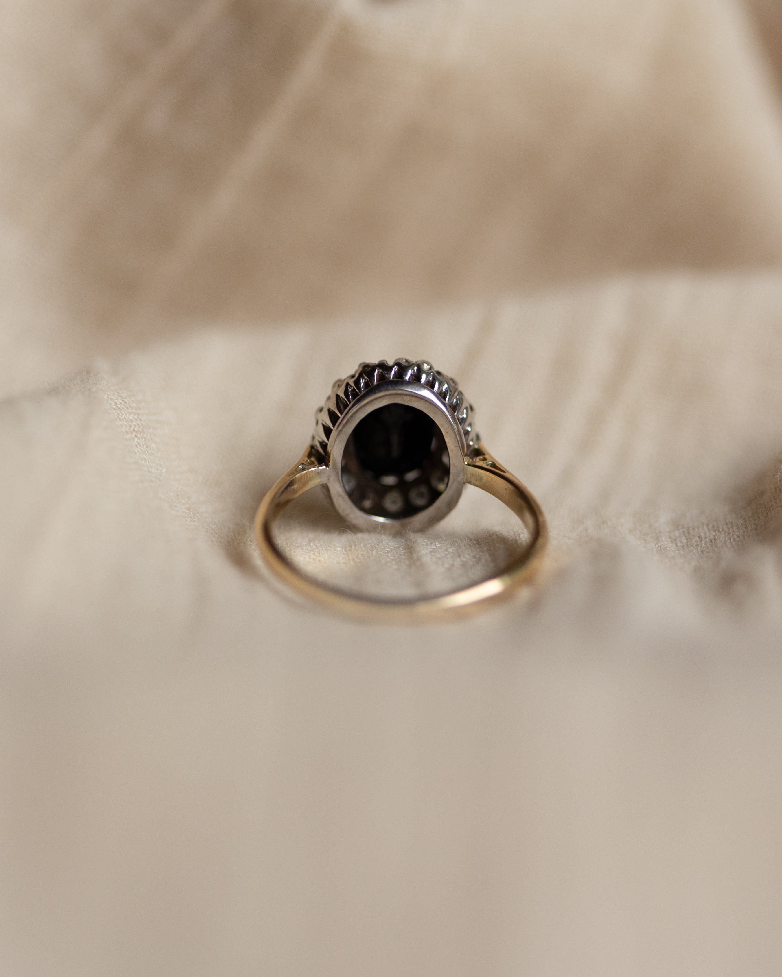 Camilla Vintage 18ct Gold Sapphire & Diamond Cluster Ring