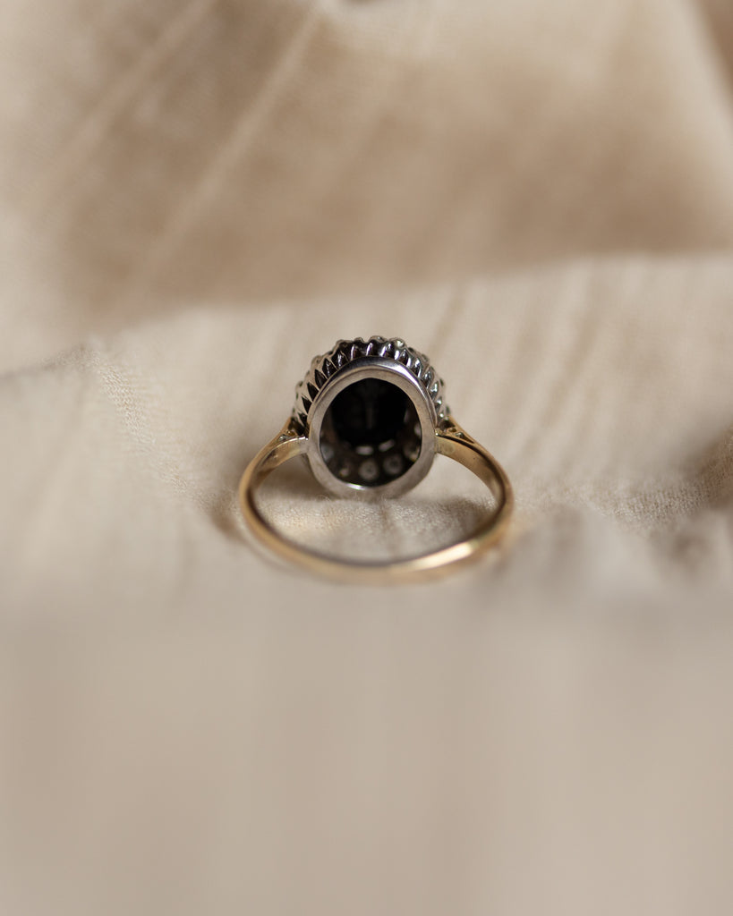 Camilla Vintage 18ct Gold Sapphire & Diamond Cluster Ring