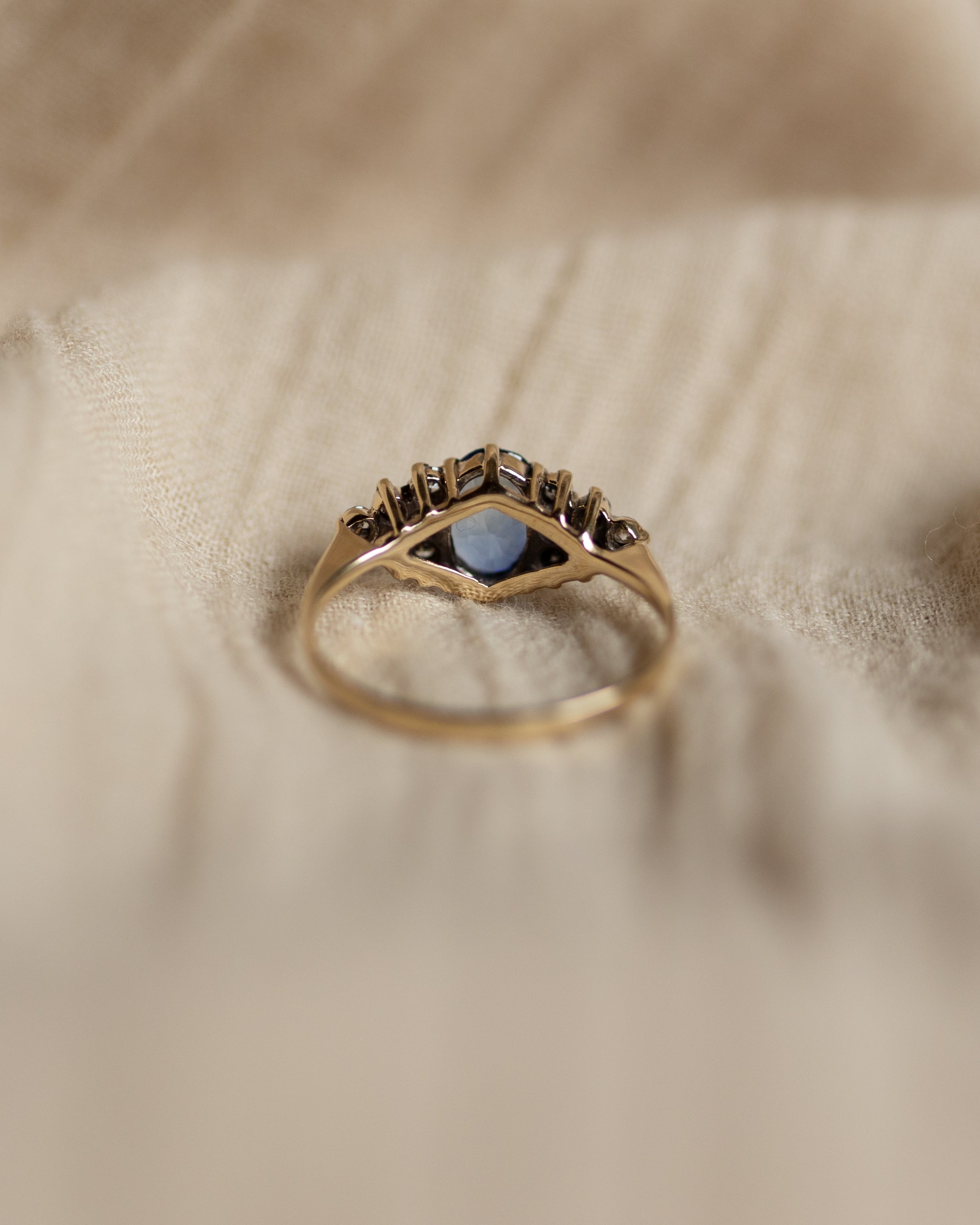Rosita 1989 Vintage 9ct Gold Sapphire & Diamond Ring