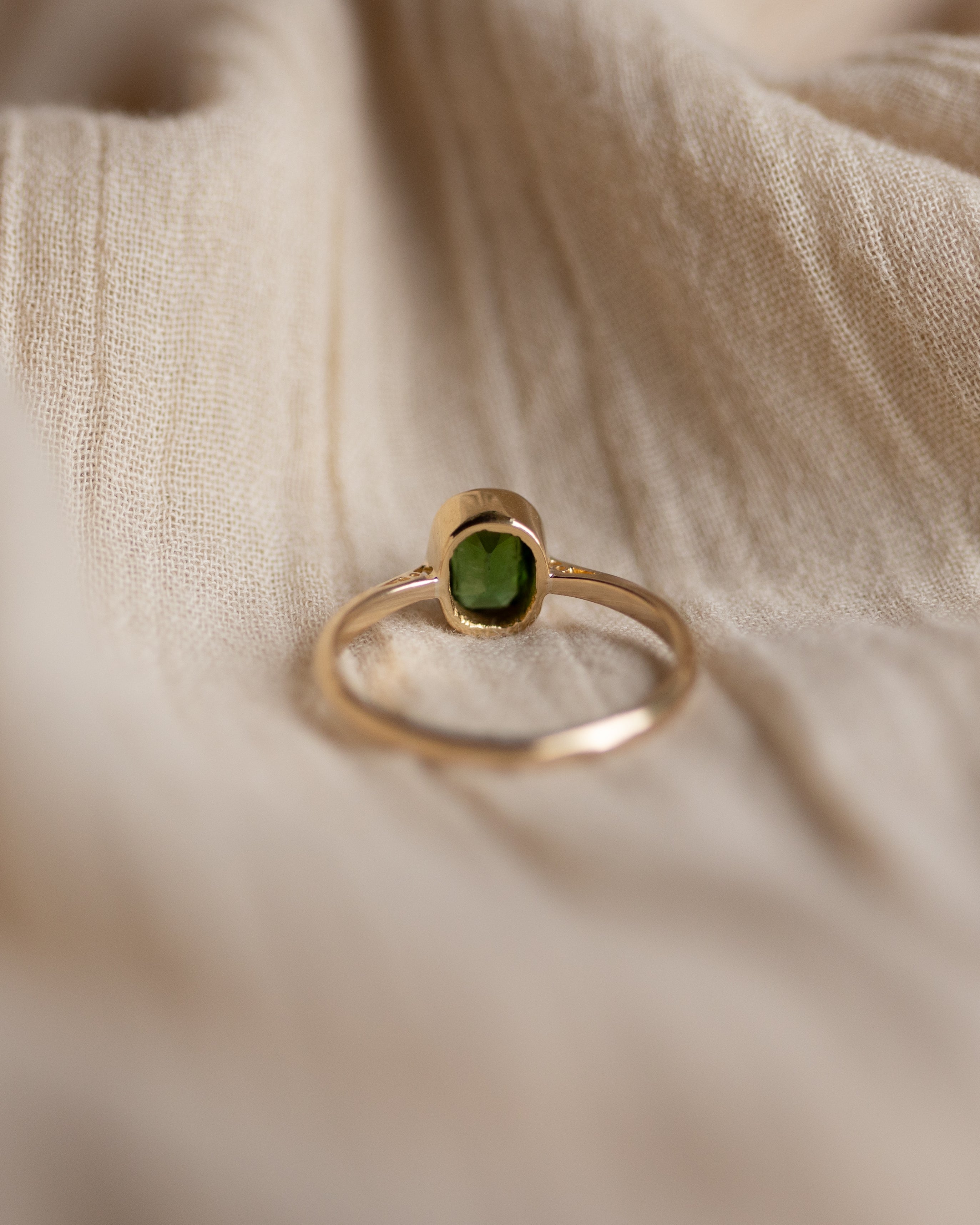 Hester Antique 18ct Gold Tourmaline Single Stone Ring