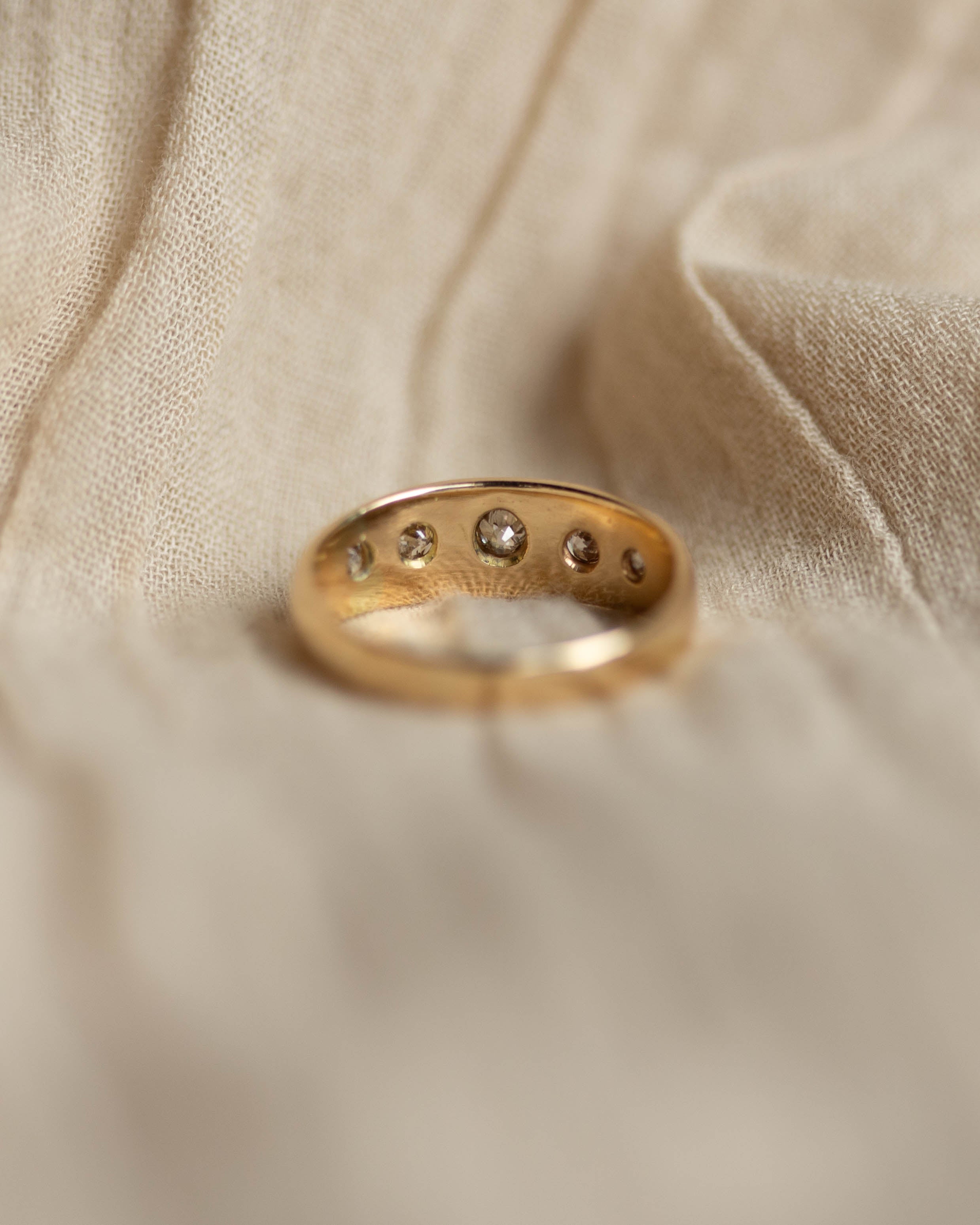 Yvette 1814 Antique 18ct Gold Five Stone Diamond Ring