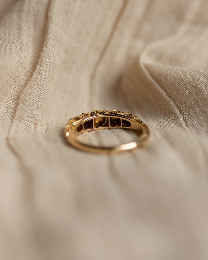 Gretchen 1907 Antique 18ct Gold Five Stone Pearl Ring