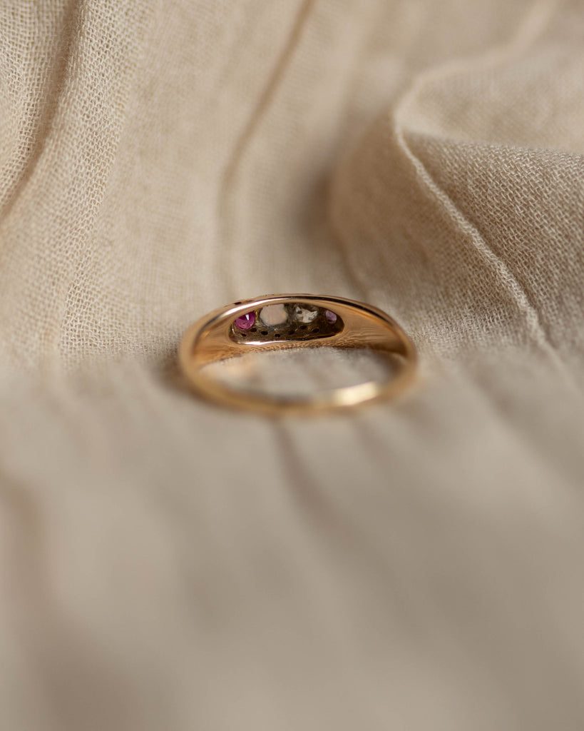 Olga Antique 18ct Gold Adore Acrostic Five Stone Ring