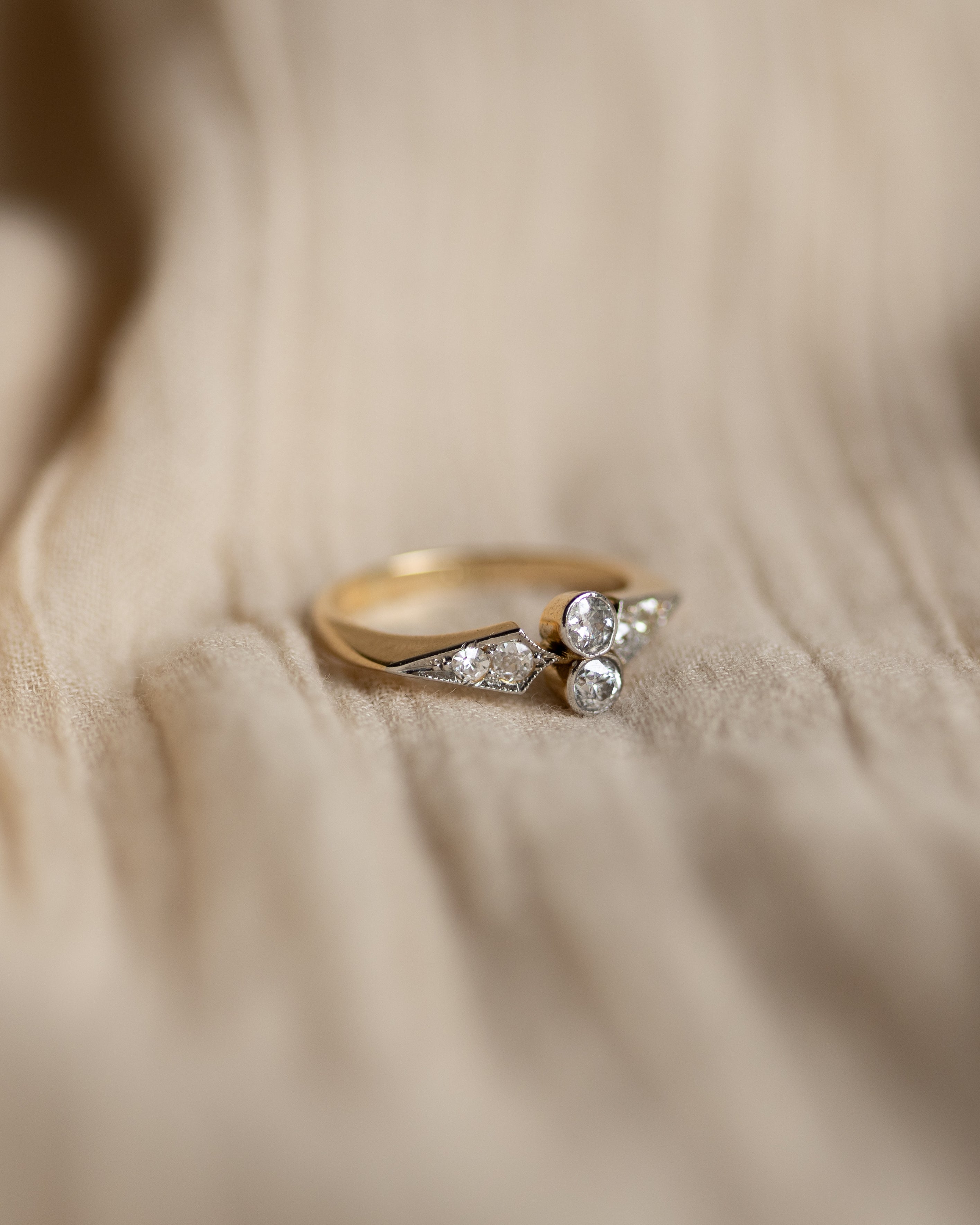 Edwina Antique Edwardian 18ct Gold Toi Et Moi Diamond Ring