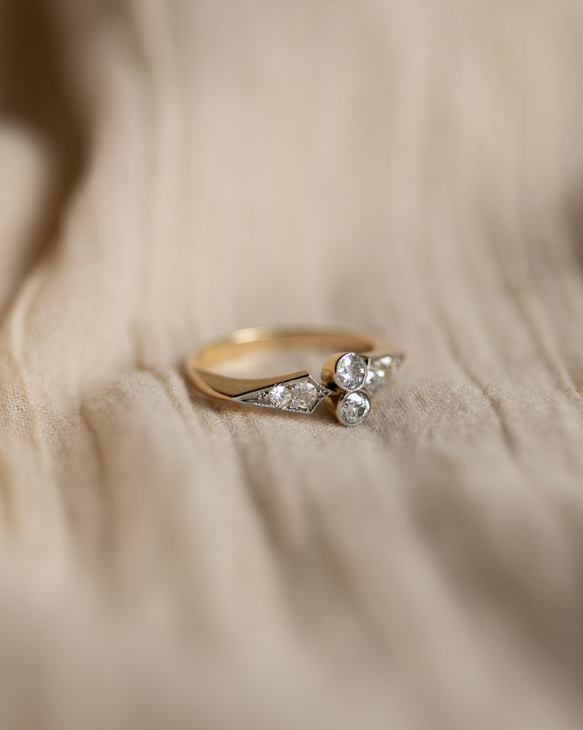 Edwina Antique Edwardian 18ct Gold Toi Et Moi Diamond Ring