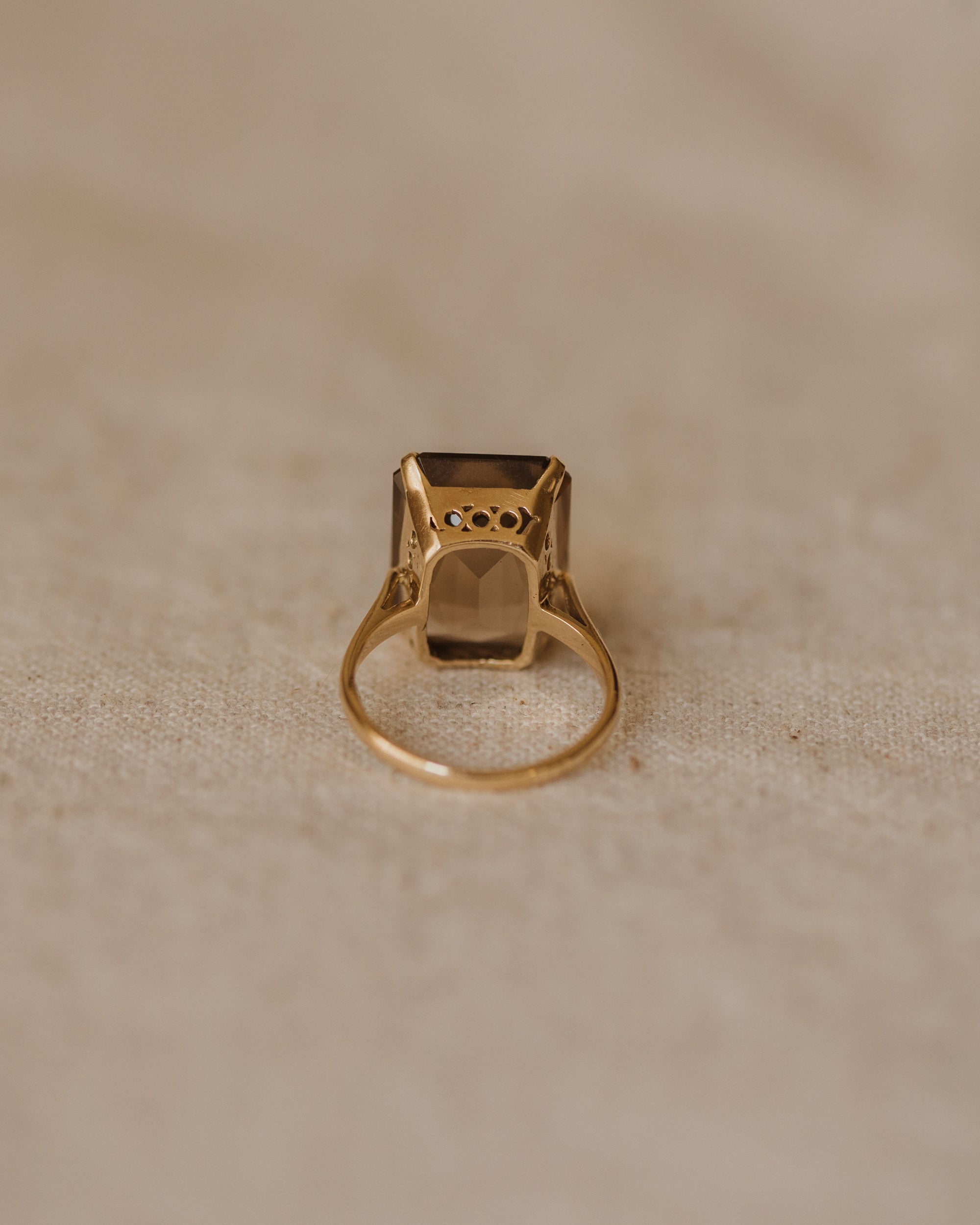 Maudie 1967 9ct Gold Smoky Quartz Ring