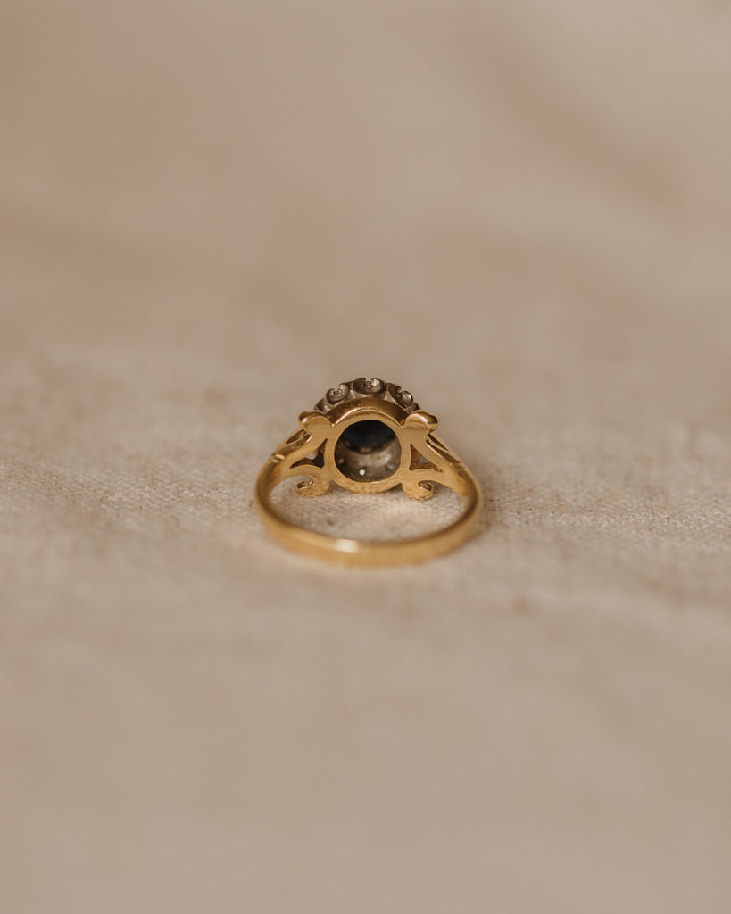 Della 1971 18ct Gold Sapphire & Diamond Cluster Ring