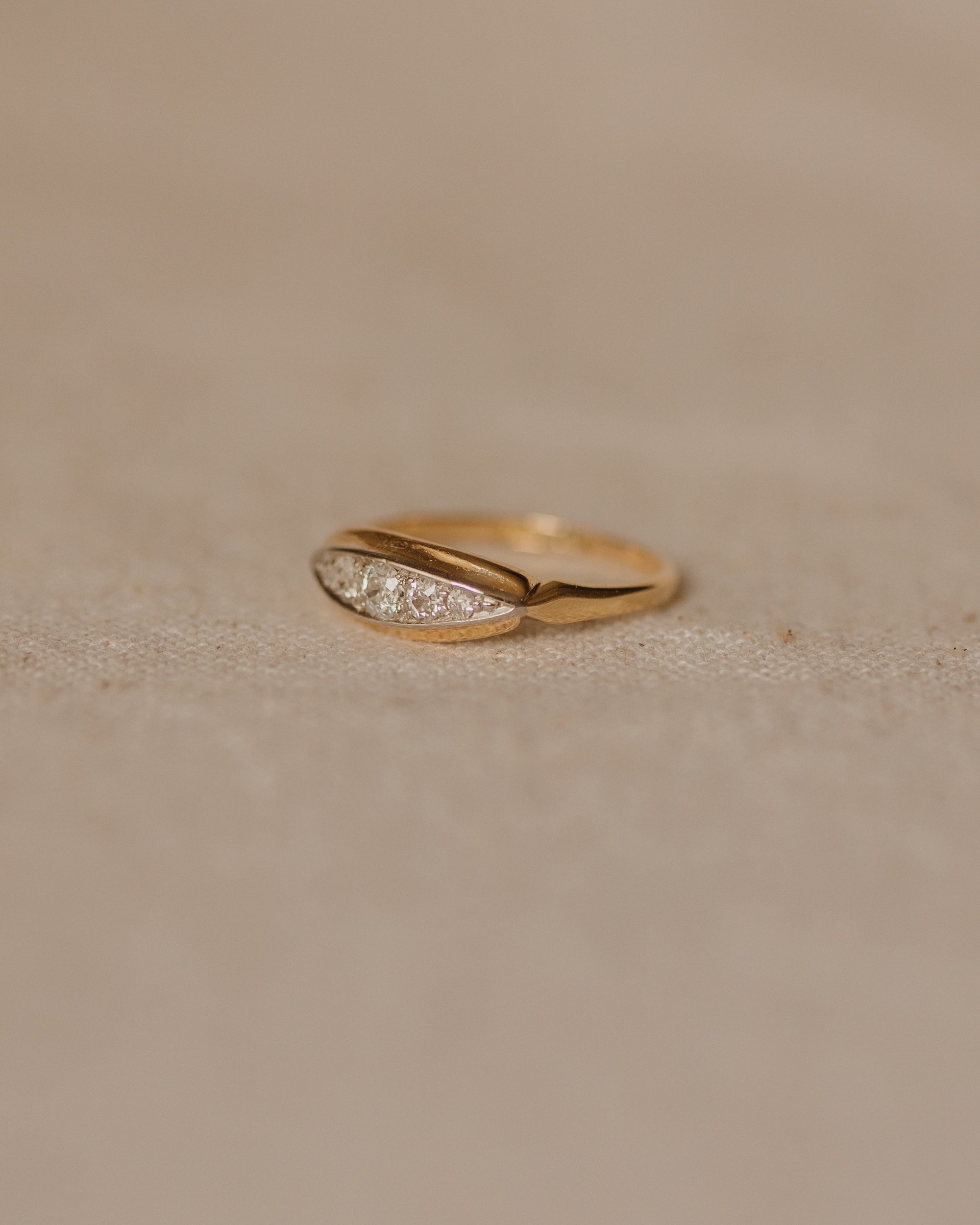Thomasina Antique 18ct Gold Old-Cut Diamond Five Stone Ring
