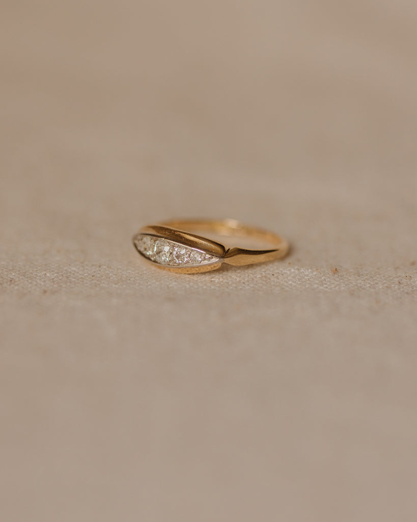 Thomasina Antique 18ct Gold Old-Cut Diamond Five Stone Ring