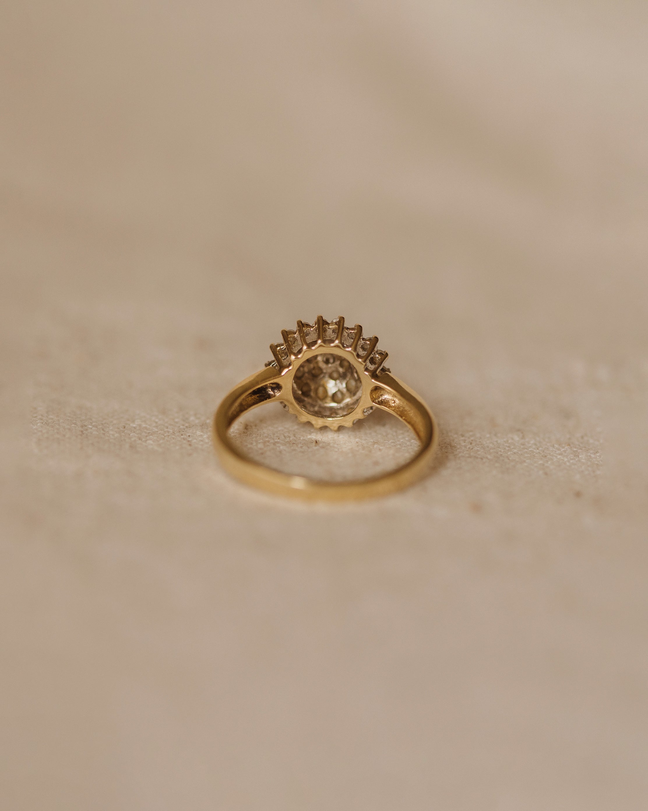 Celestine Vintage 9ct Gold Diamond Cluster Ring