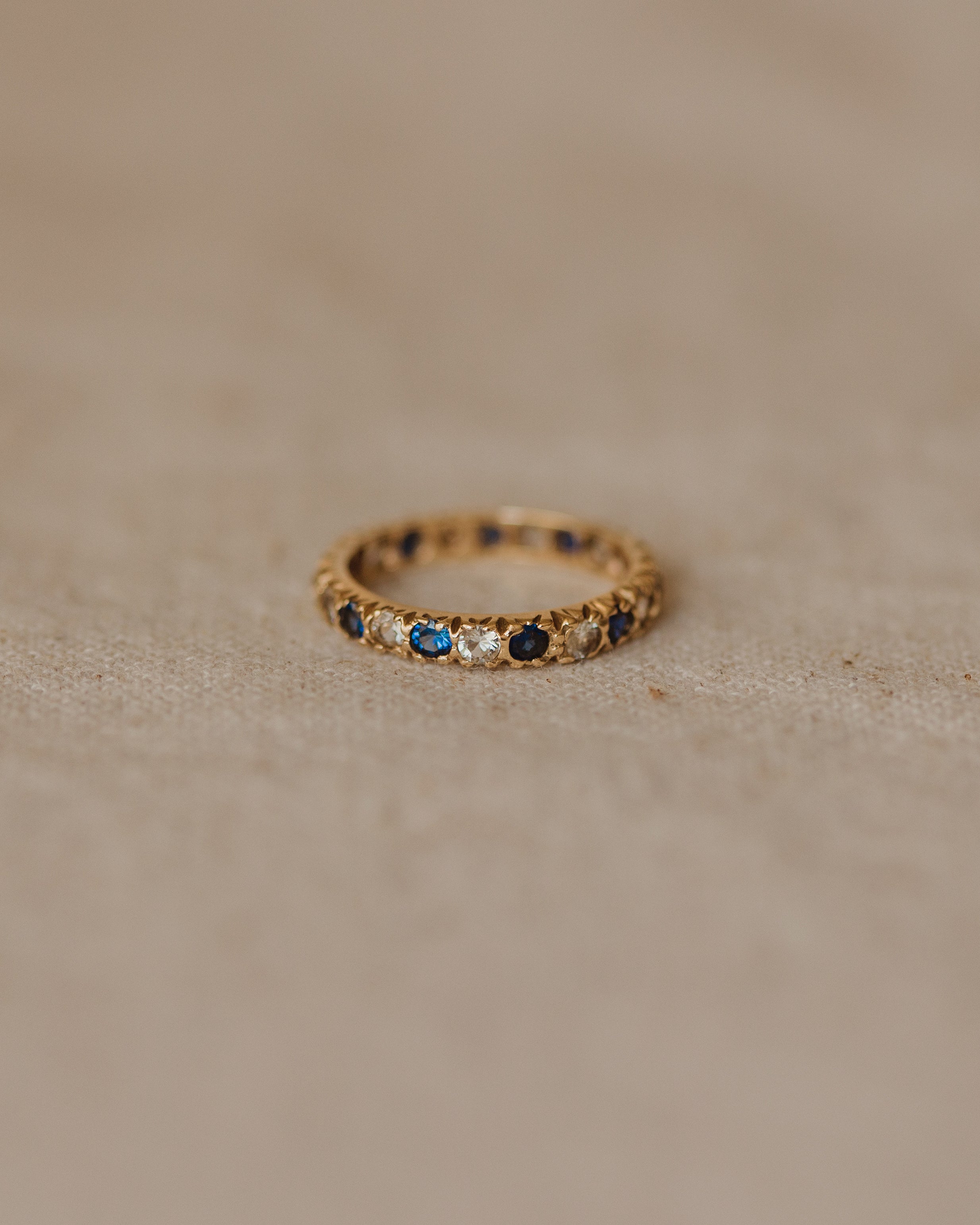 Image of Malory 1964 9ct Gold Sapphire Eternity Ring