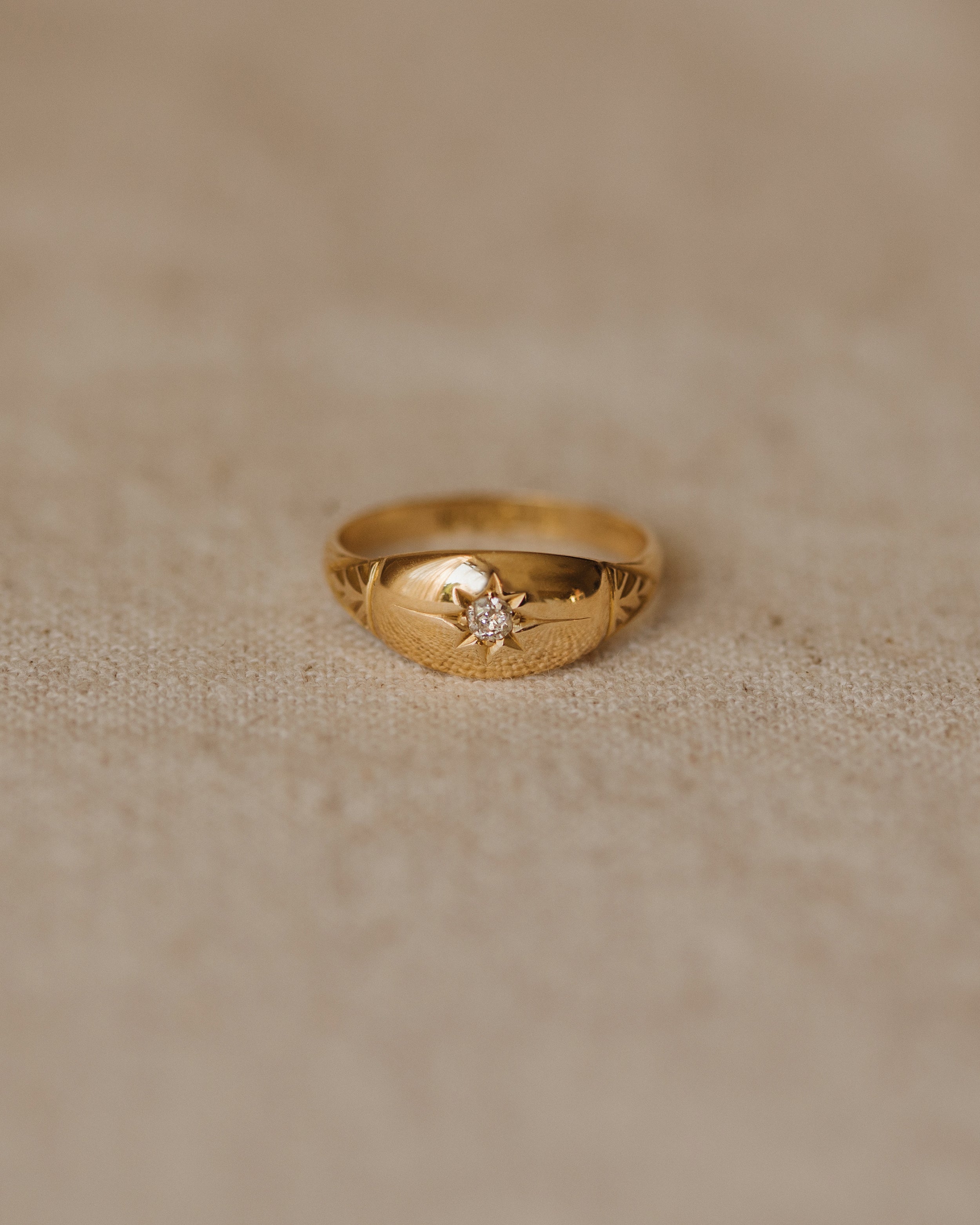 Tillie 1904 Edwardian 18ct Gold Star Set Diamond Ring