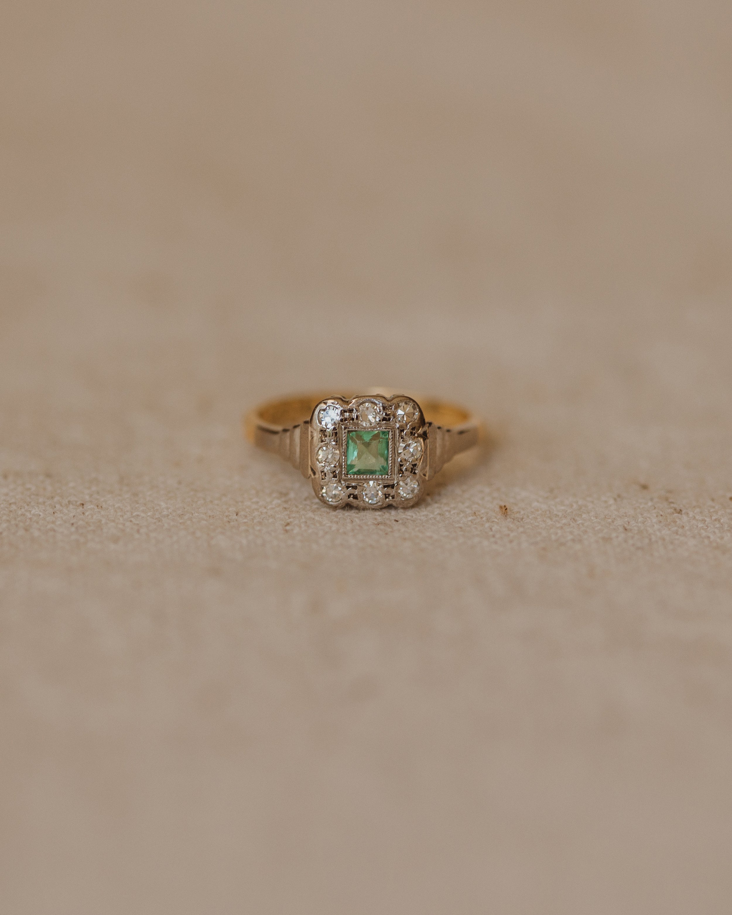 Johanna 1962 18ct Gold Emerald & Diamond Ring