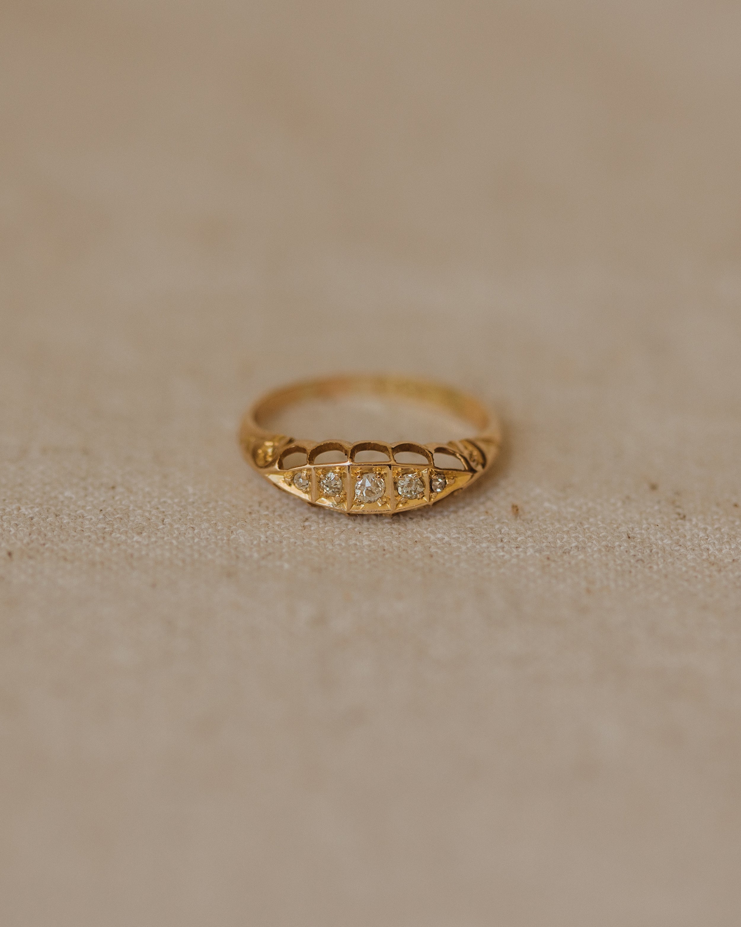 Image of Charlotte 1912 Edwardian 18ct Gold Five Stone Diamond Ring