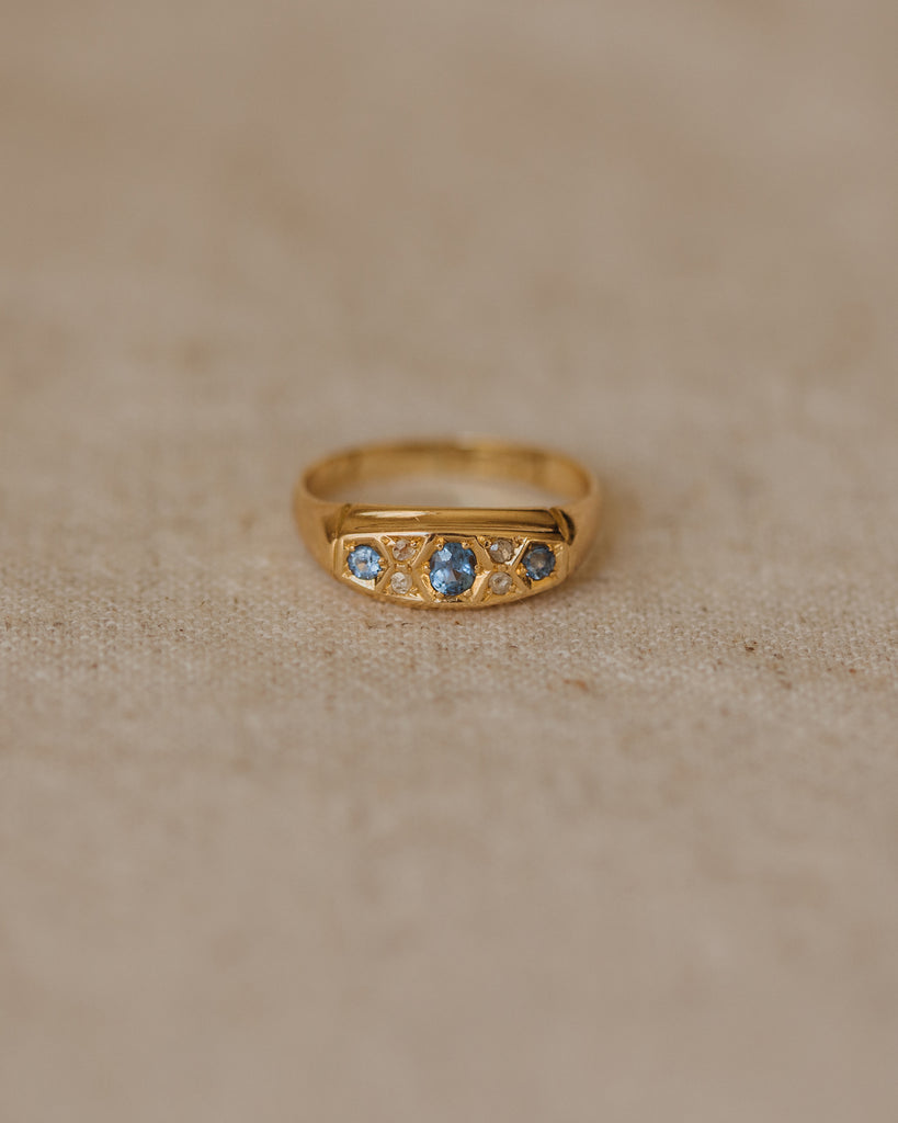 Blanche 1918 18ct Gold Sapphire & Diamond Ring
