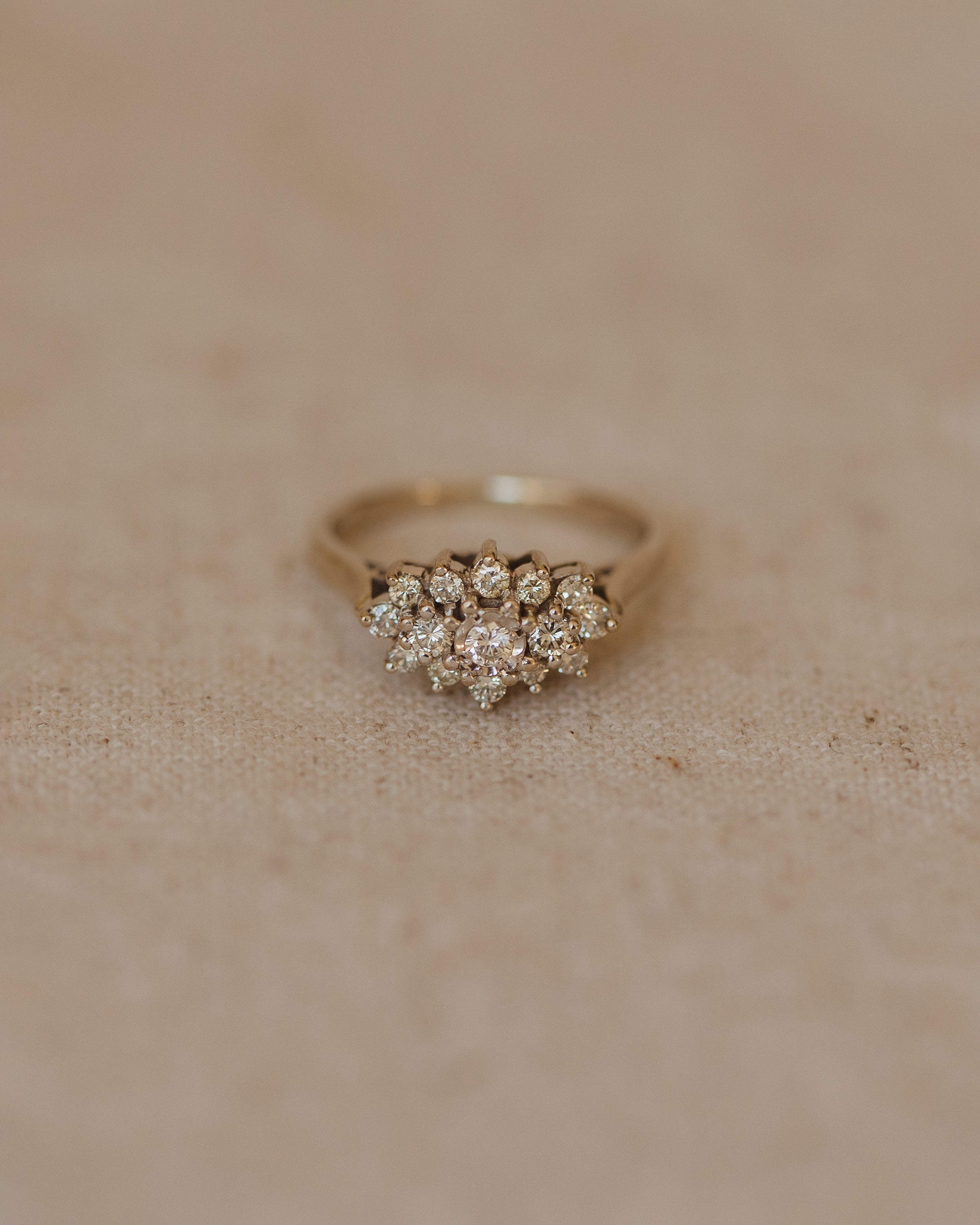 Image of Amabel 1978 18ct White Gold Diamond Cluster Ring