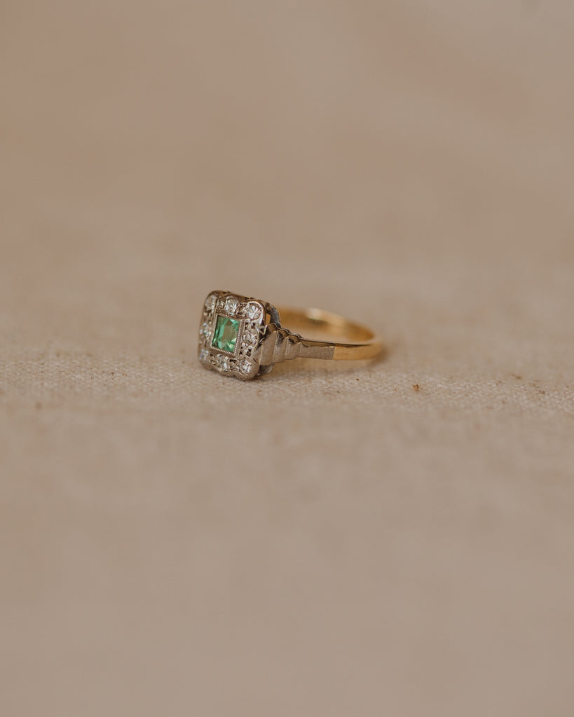 Johanna 1962 18ct Gold Emerald & Diamond Ring