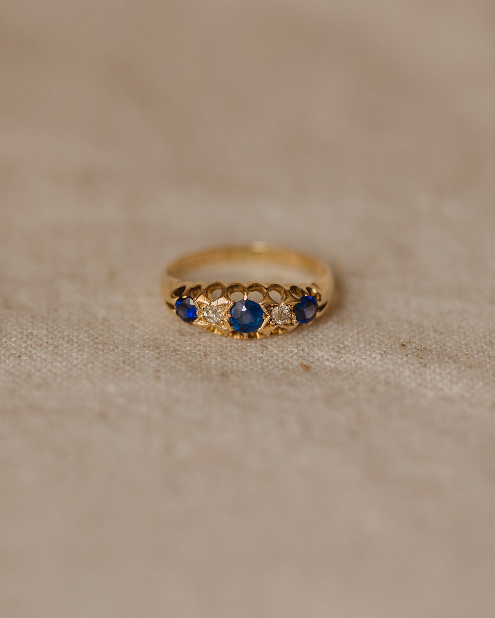 Philomena 1910 18ct Gold Sapphire & Diamond Ring