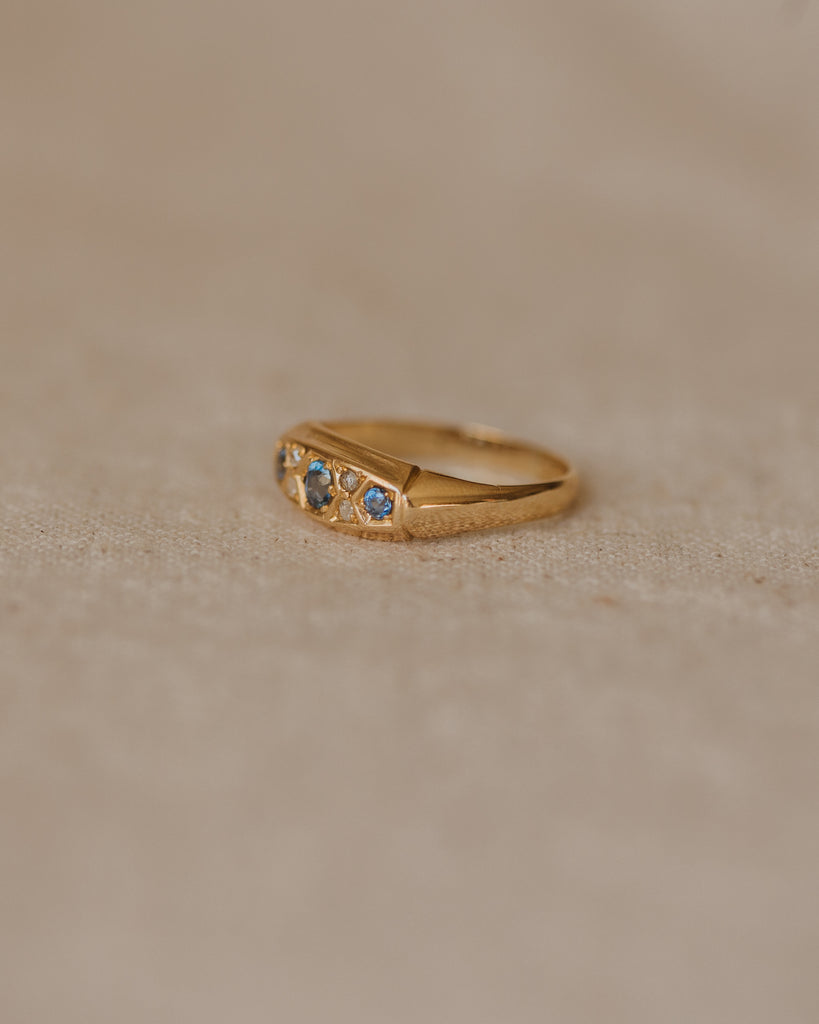 Blanche 1918 18ct Gold Sapphire & Diamond Ring