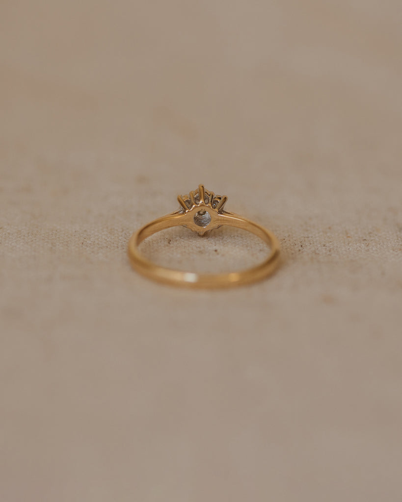 Helene Vintage 9ct Gold Diamond Cluster Ring