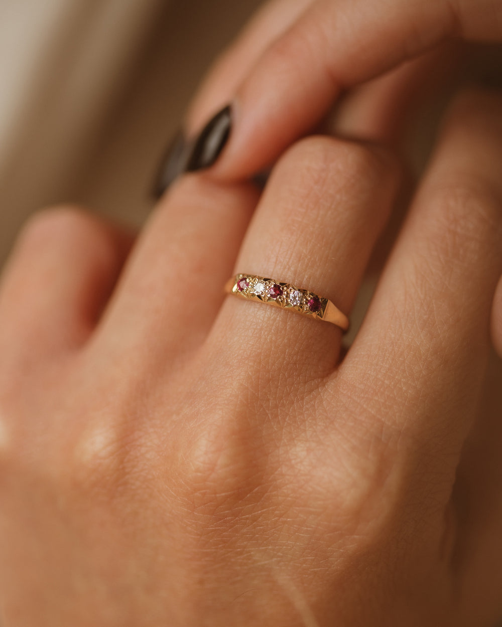 Eleanora 1984 9ct Gold Ruby & Diamond Ring