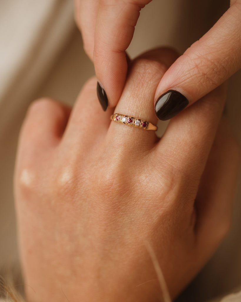 Eleanora 1984 9ct Gold Ruby & Diamond Ring