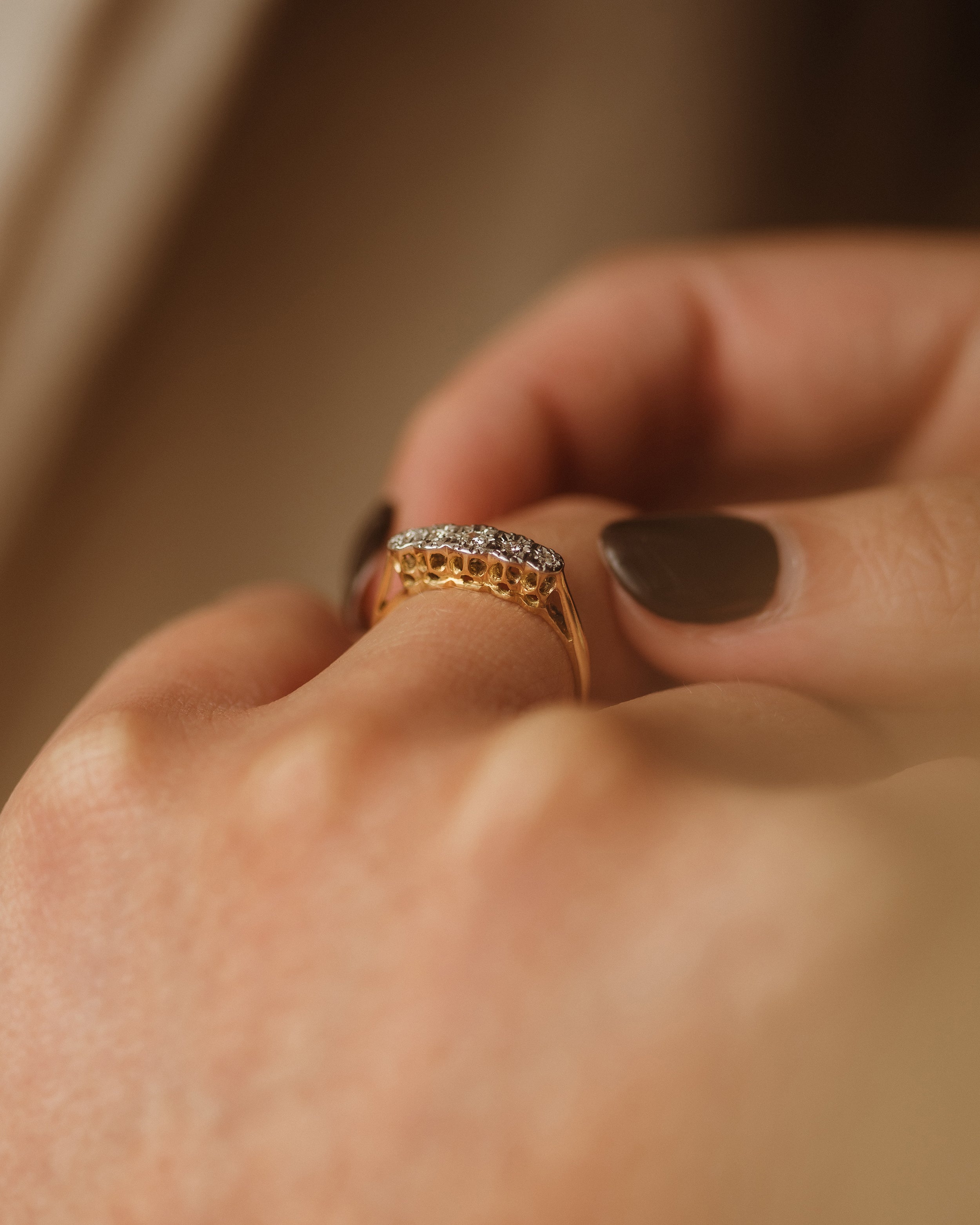 Audrey Antique 18ct Gold Five Stone Diamond Ring